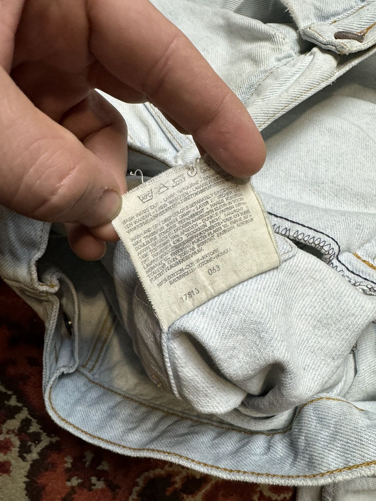 Levi's × Vintage Vintage Y2K Levi’s Rare 80s White Denim Fade Jacket Size US L / EU 52-54 / 3 - 8 Thumbnail