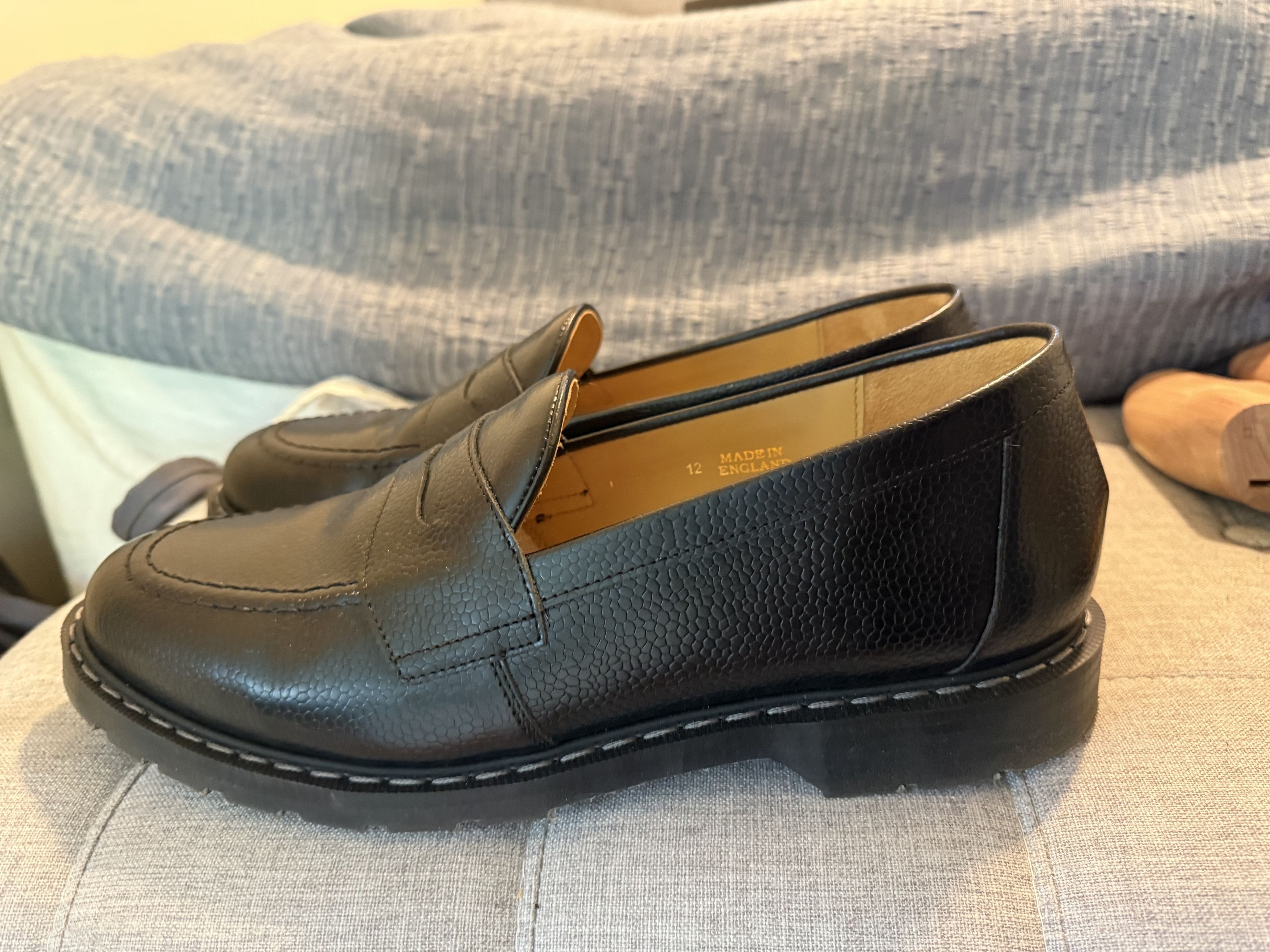 Solovair Hi-Shine Grain Penny Loafer Size US 13 / EU 46 - 4 Thumbnail
