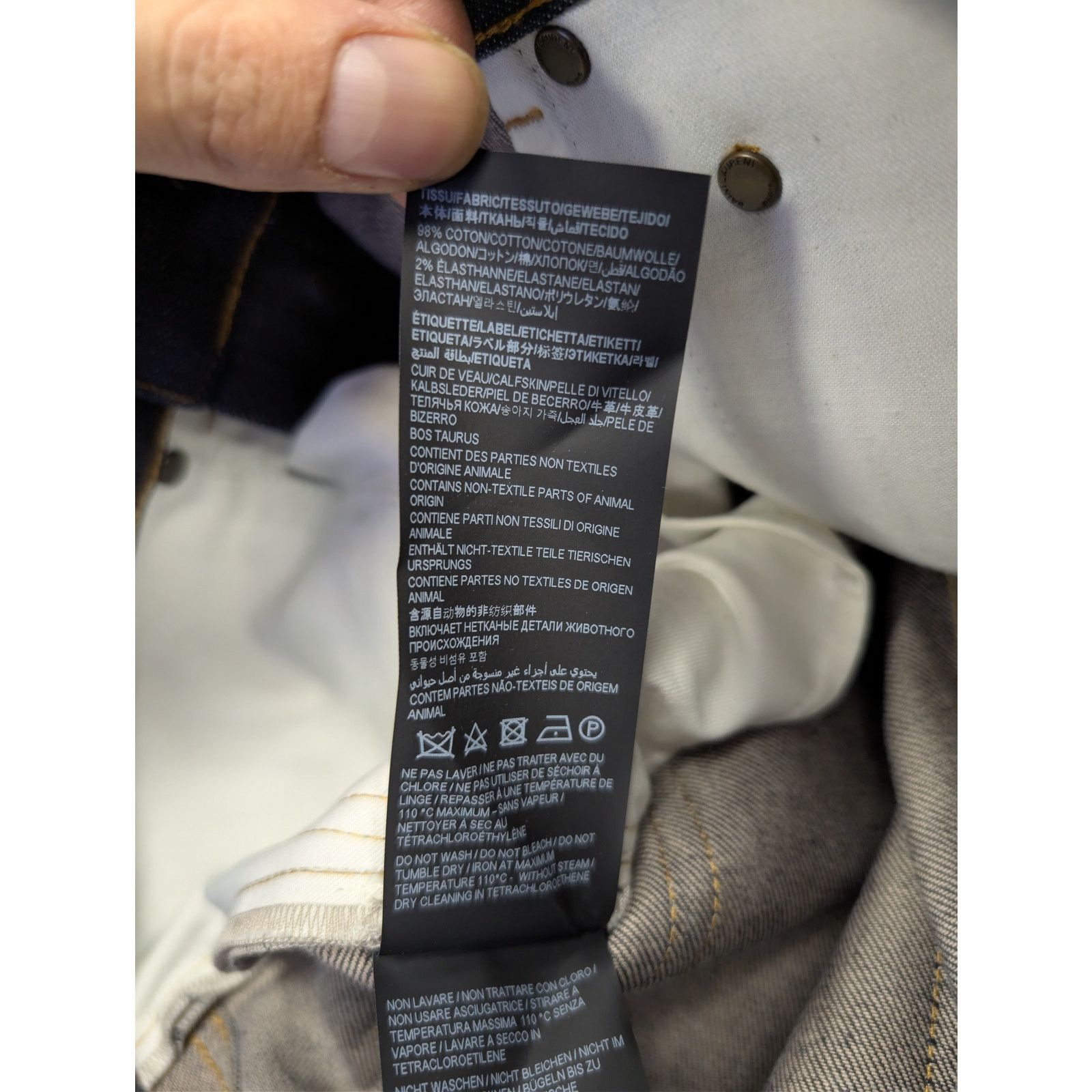 Saint Laurent Paris o1rshd1 Slim Fit Jean Denim in Indigo Raw Size US 32 / EU 48 - 18 Thumbnail