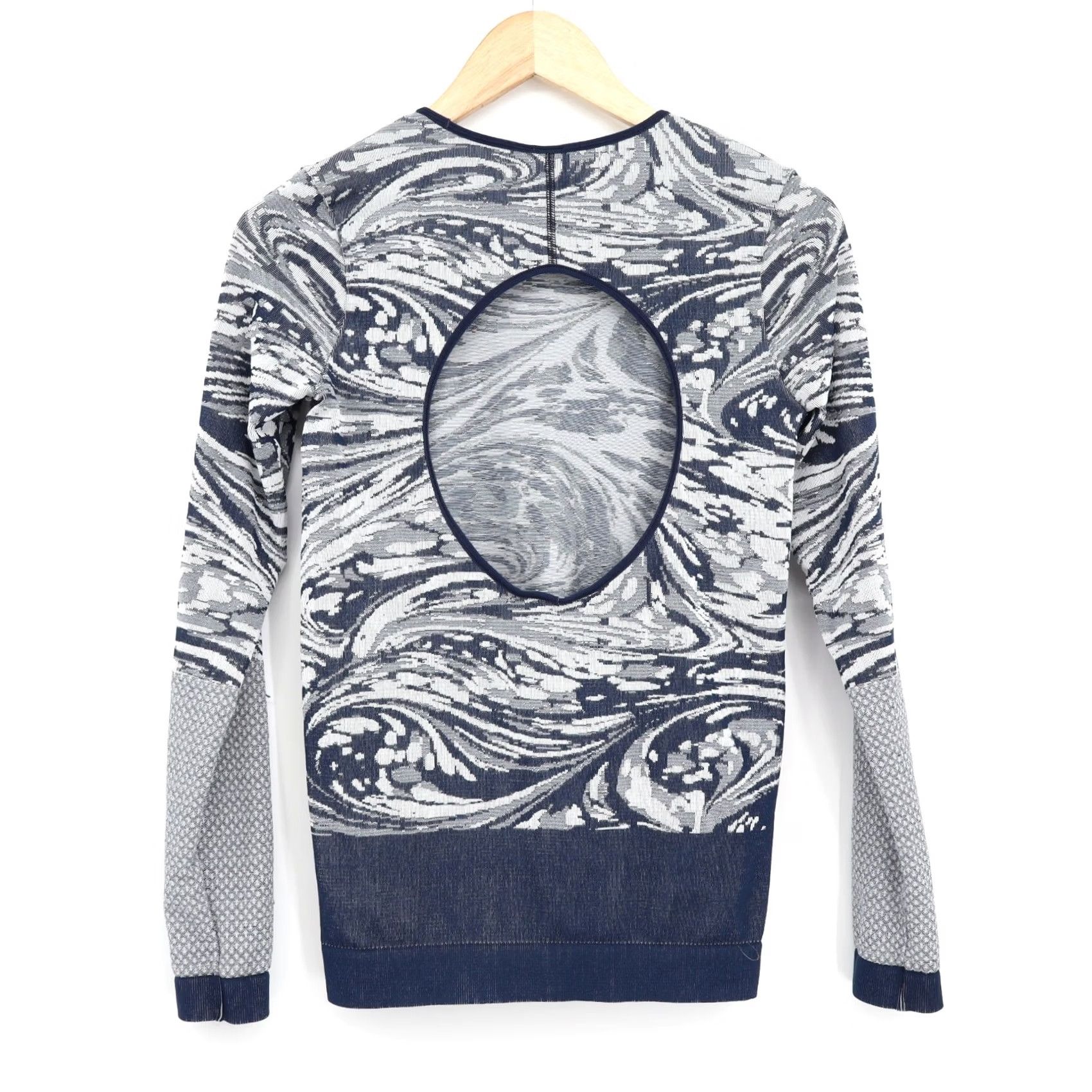 Adidas Adidas Stella McCartney CF4133 Yoga Seamless Tee Collegiate Navy/ White Sz L Size ONE SIZE - 2 Thumbnail