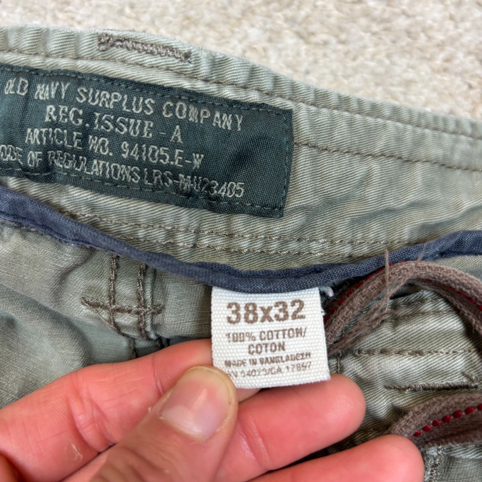 Old Navy Vintage Old Navy Surplus Cargo Pants Skater 38x30 Size US 38 / EU 54 - 8 Thumbnail