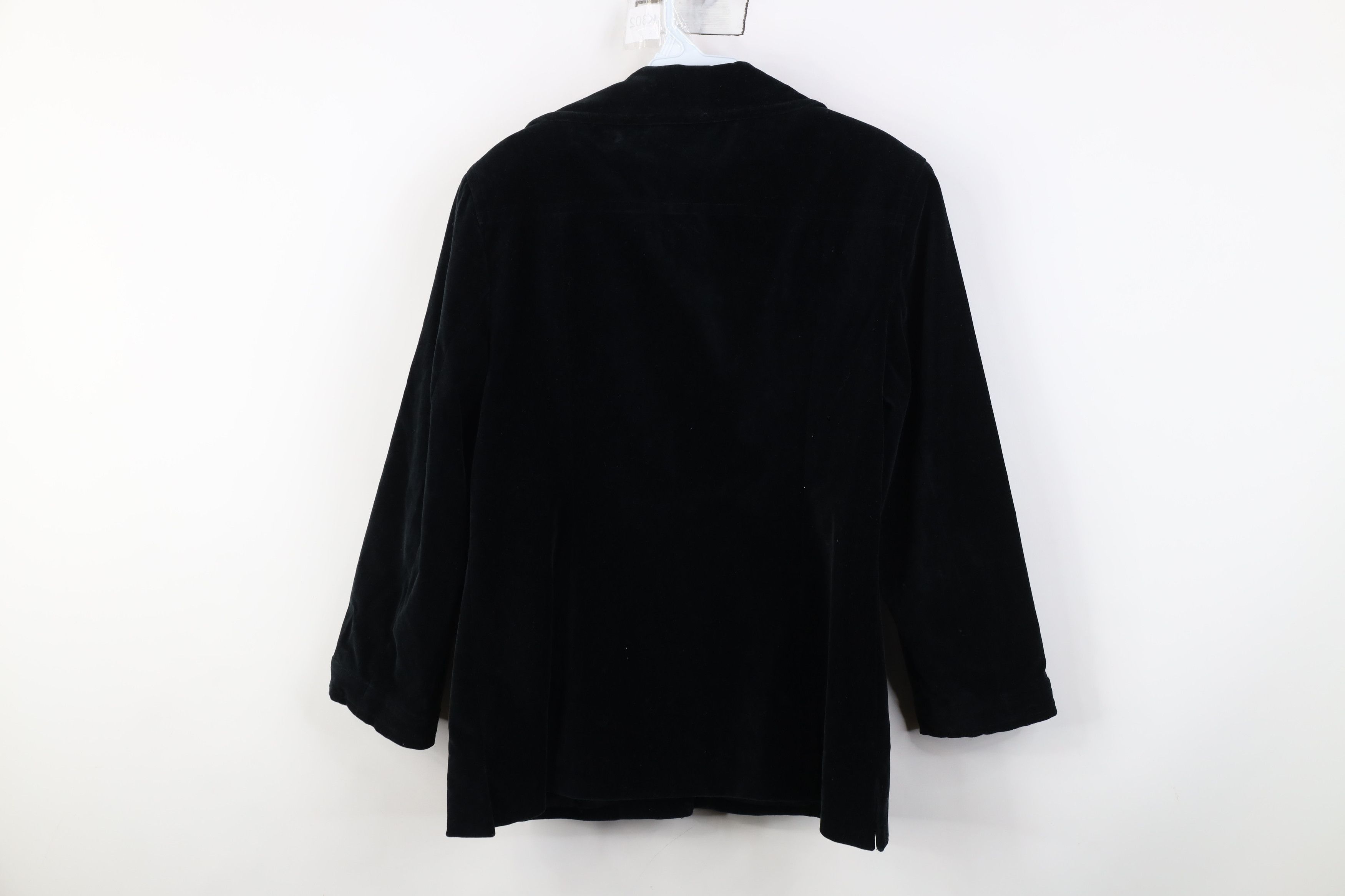 Banana Republic Vintage Banana Republic Velvet Velour Button Jacket Black Size L / US 10 / IT 46 - 11 Thumbnail