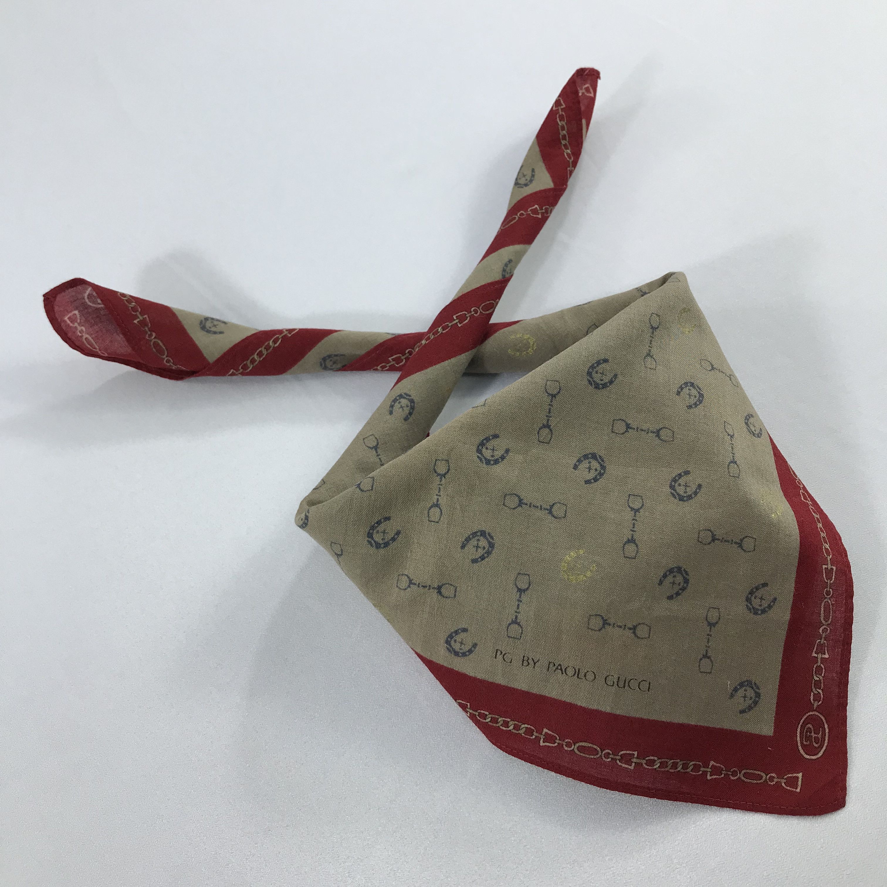 Paolo Gucci × Vintage Paolo Gucci Bandana / Handkerchief / Neckerchief - S2102 Size ONE SIZE - 4 Thumbnail