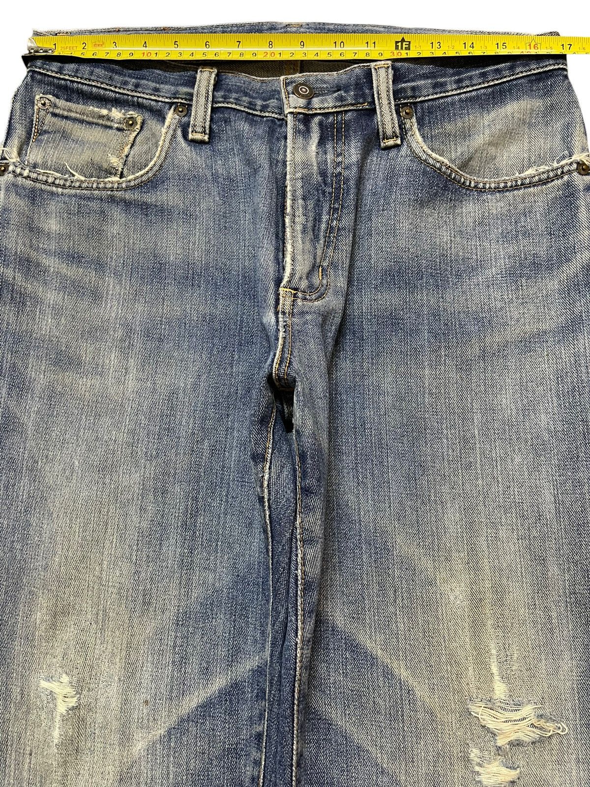 Edwin Vintage Japan Edwin 404 Faded Wash Distress Baggy Jeans Size US 33 - 12 Thumbnail