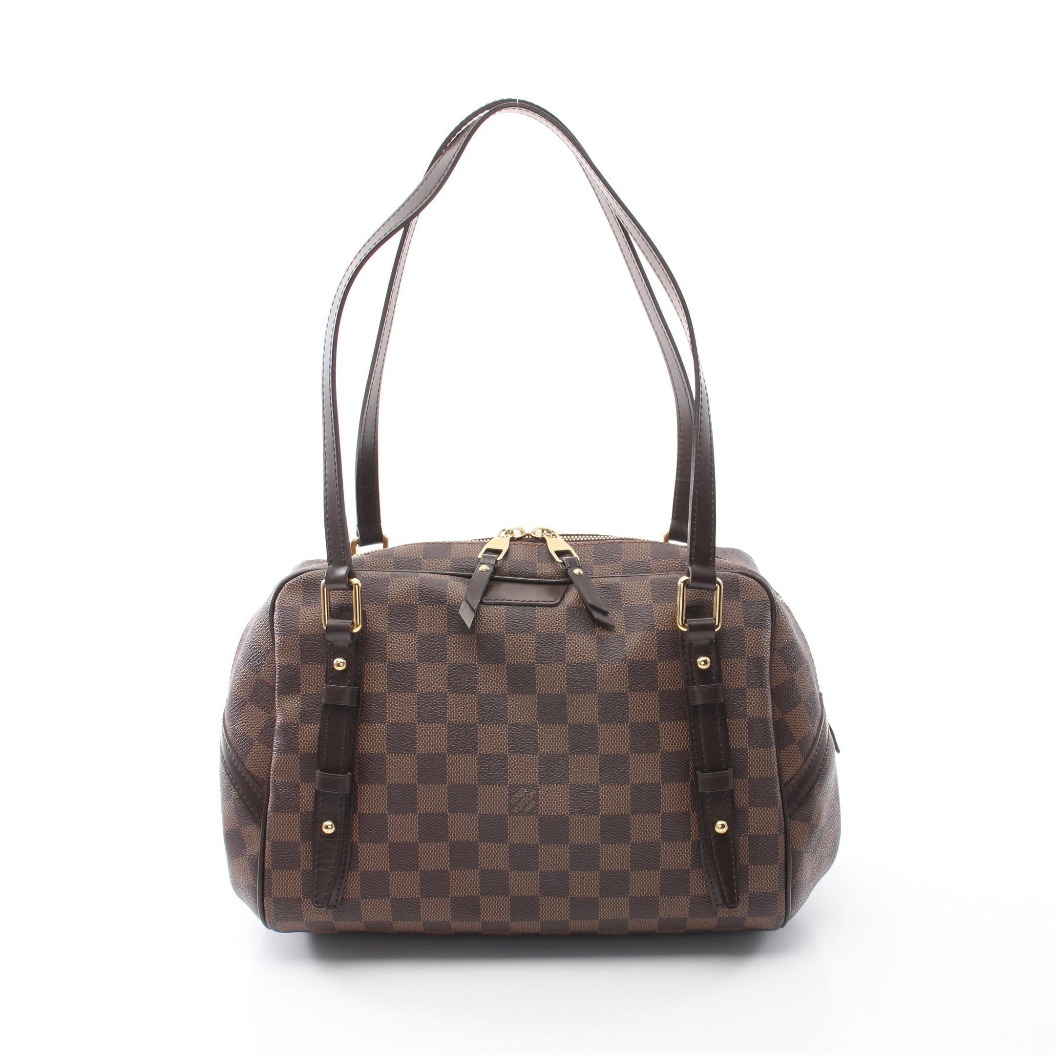 Louis Vuitton Rivington Gm Damier Ebene Shoulder Bag Leather Brown