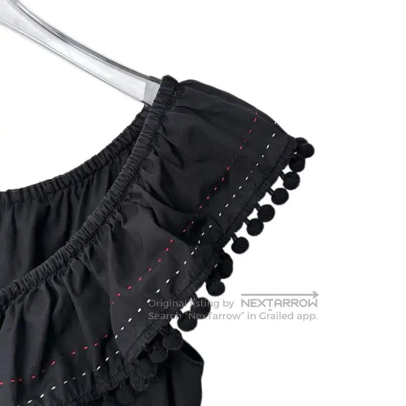 Miu Miu Miu Miu Black Cotton Blend Dress Size L . Size L / US 10 / IT 46 - 3 Thumbnail