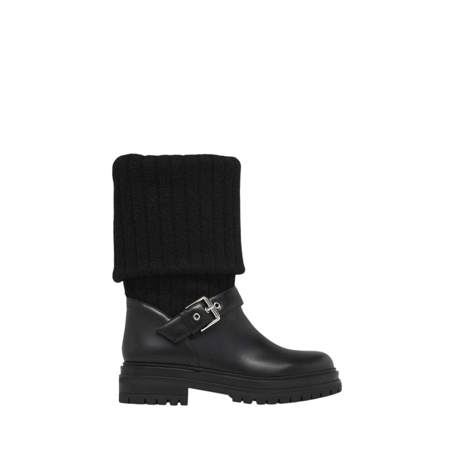 Gianvito Rossi NIB Thurso Calf Knit Boot in Black Size 38.5