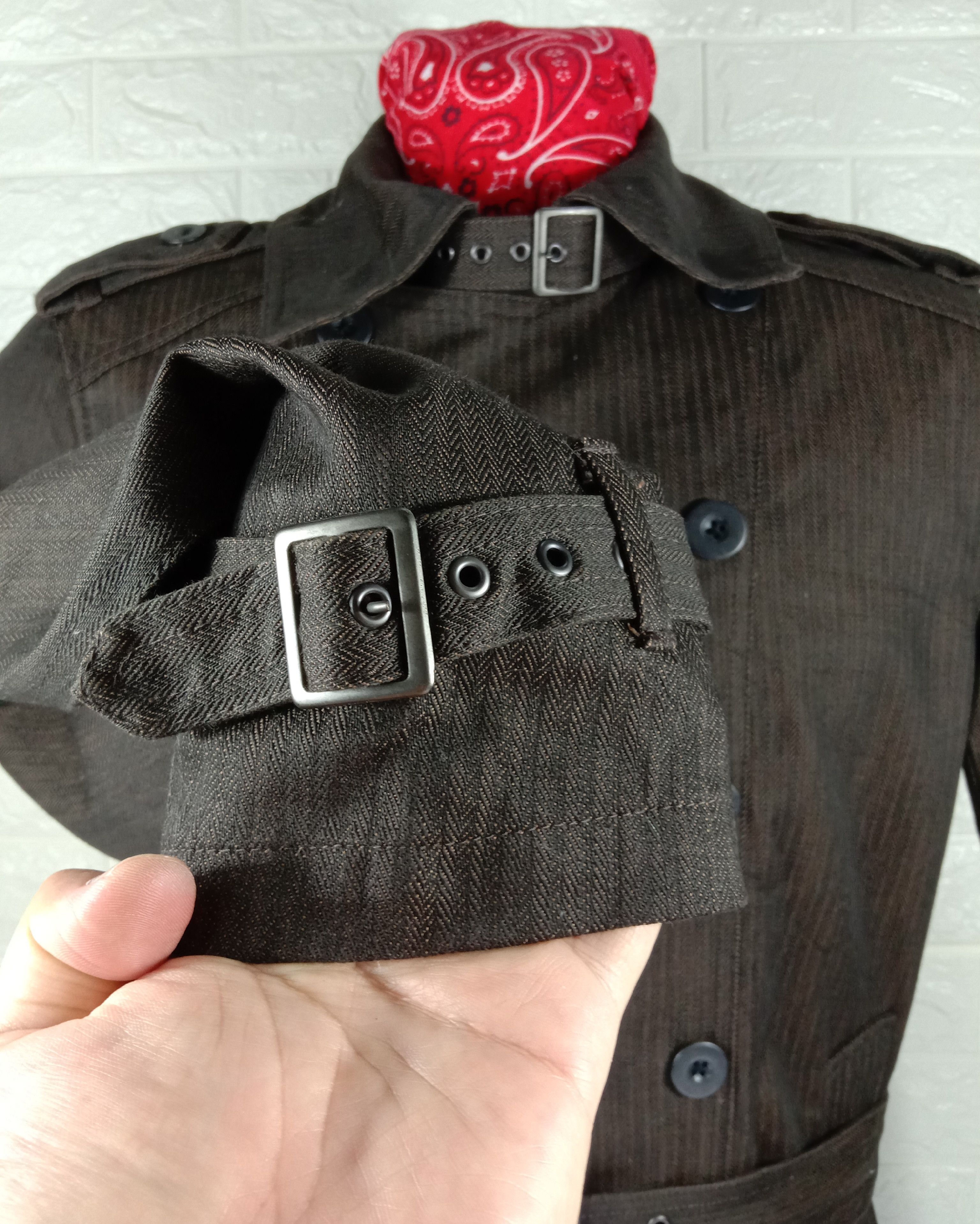 Schlussel Vintage Schlussel Belt Denim Jacket Size US S / EU 44-46 / 1 - 6 Thumbnail