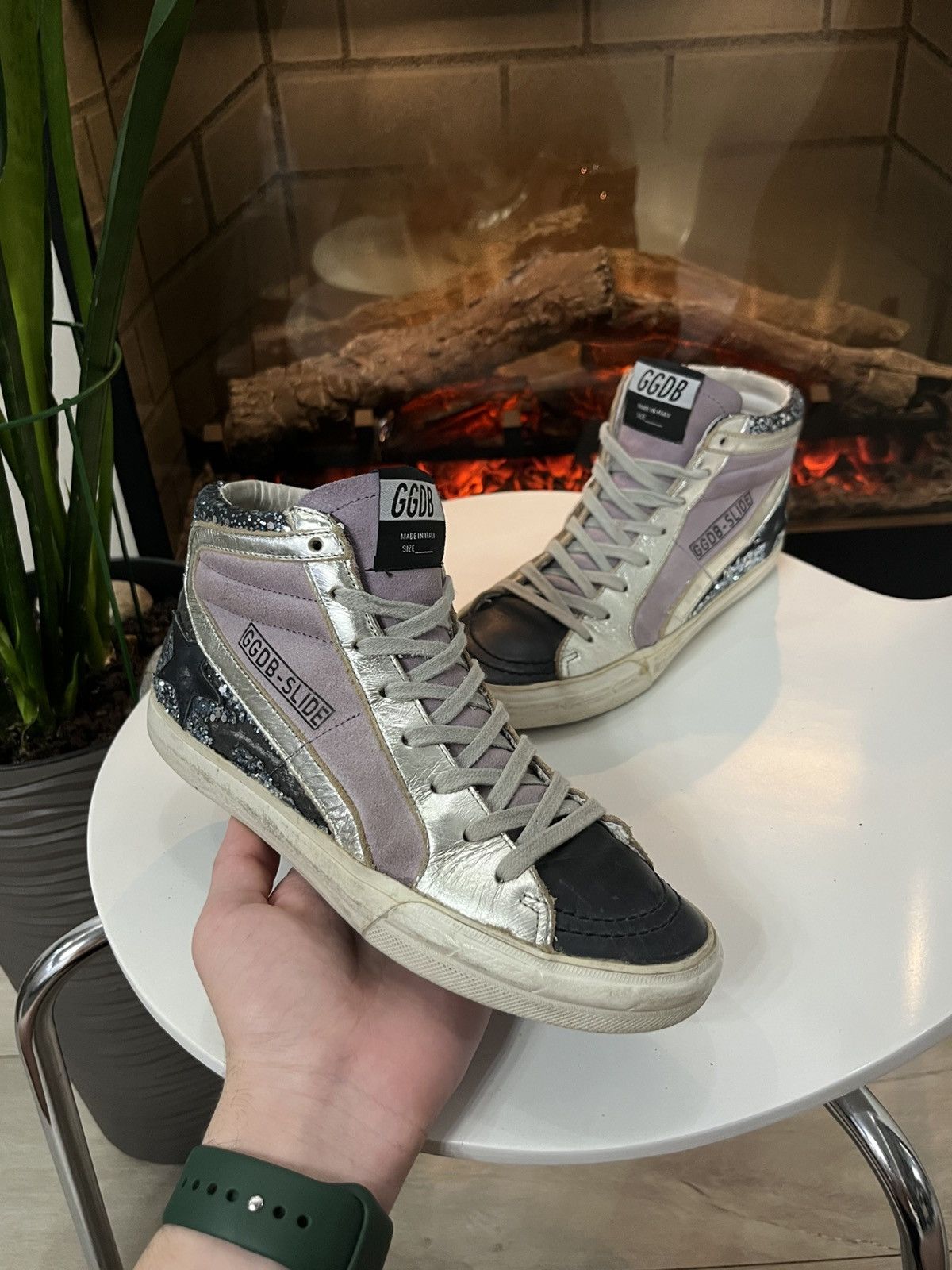 Golden Goose 🔥Golden Goose Slide Super Star Glitter Sneakers GGDB Size US 6 / IT 36 - 2 Thumbnail