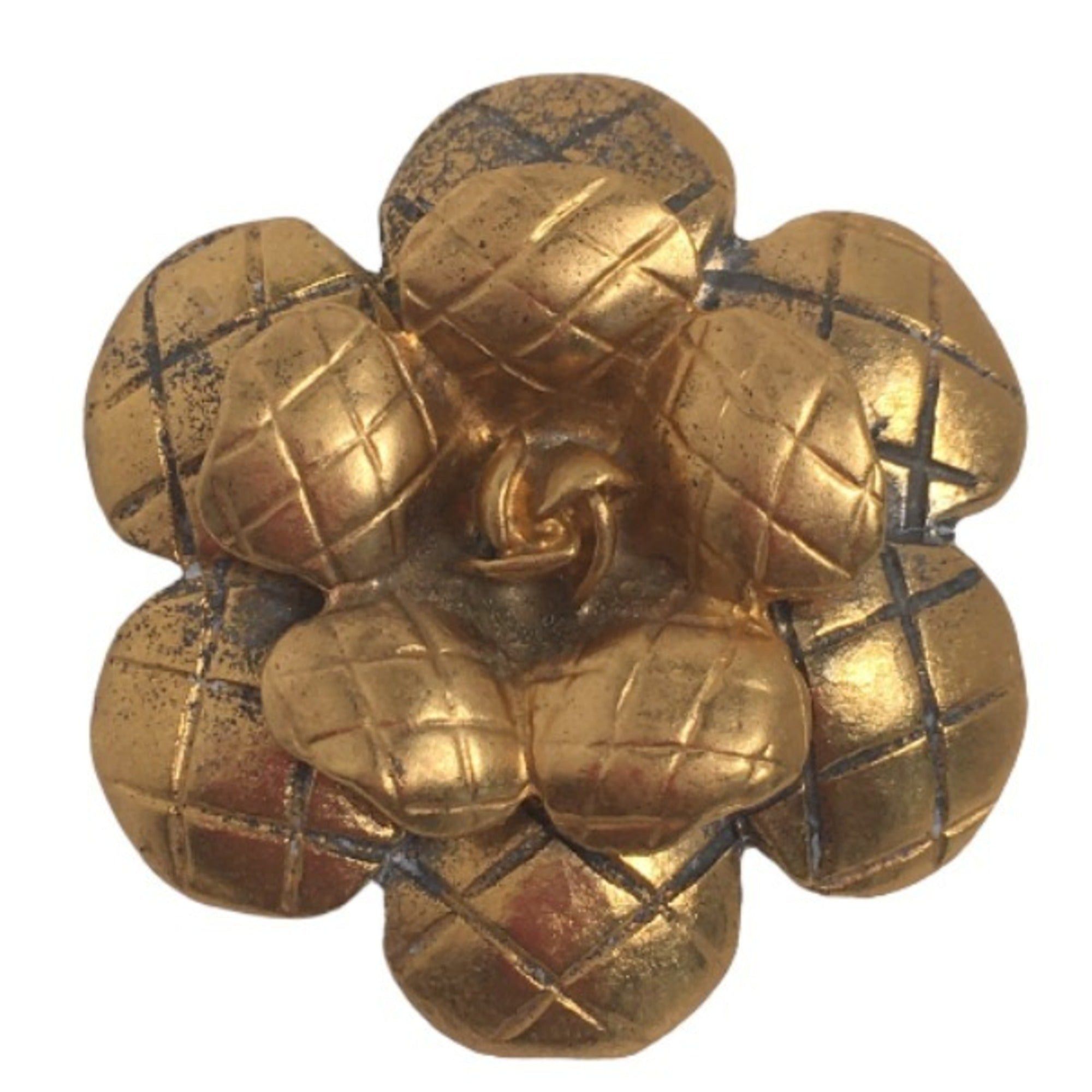 image of Chanel Brooch Vintage Camellia Gold, Women's