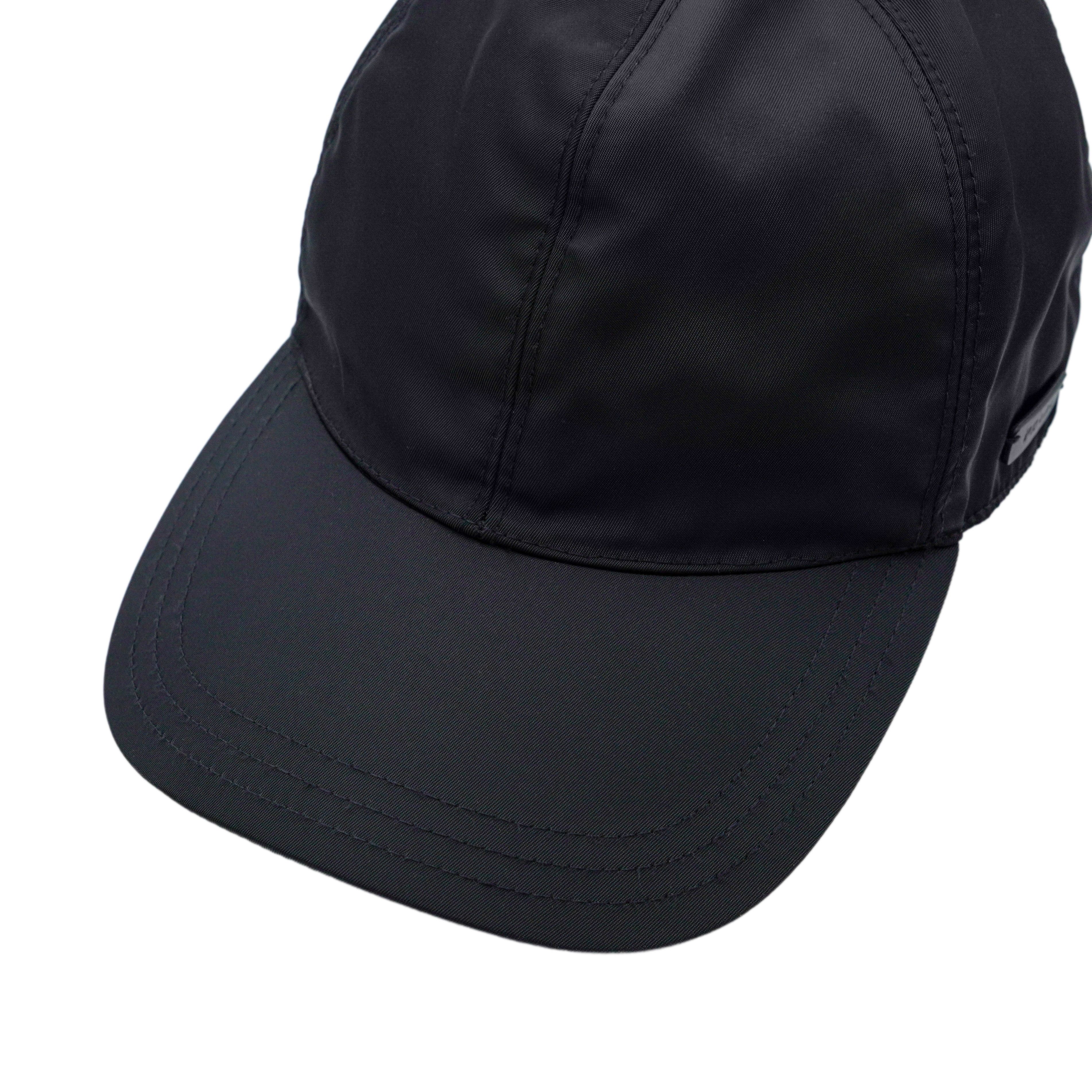 Prada Vintage Prada Milano Black Nylon Tab Logo Baseball Cap Size ONE SIZE - 4 Thumbnail