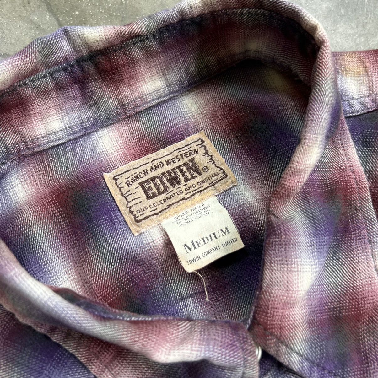 Edwin 1990’s Edwin Western Plaid Snap Button Shirt Size US M / EU 48-50 / 2 - 5 Thumbnail