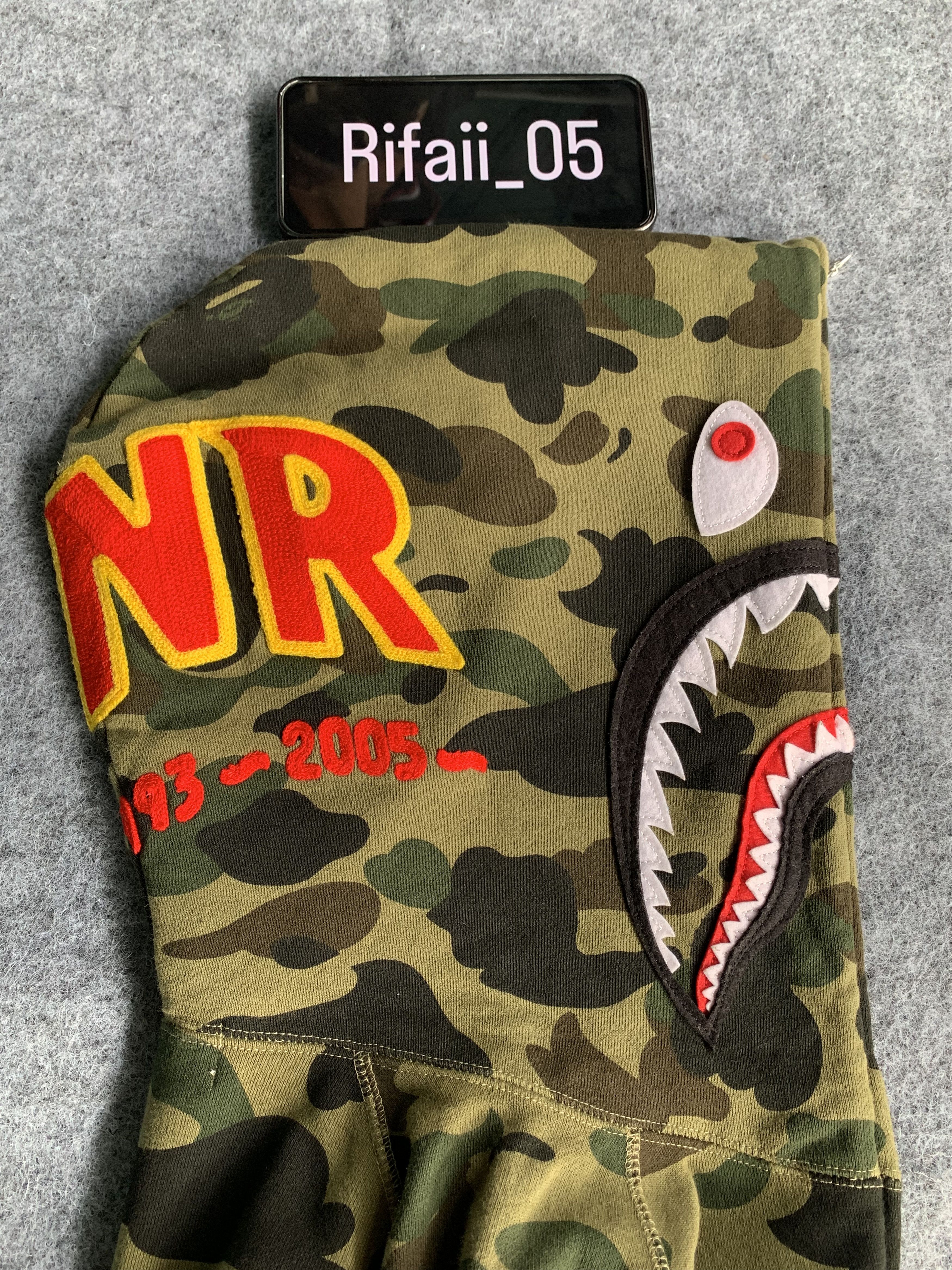 Bape Bape shark hoodie green camo Size US M / EU 48-50 / 2 - 4 Thumbnail