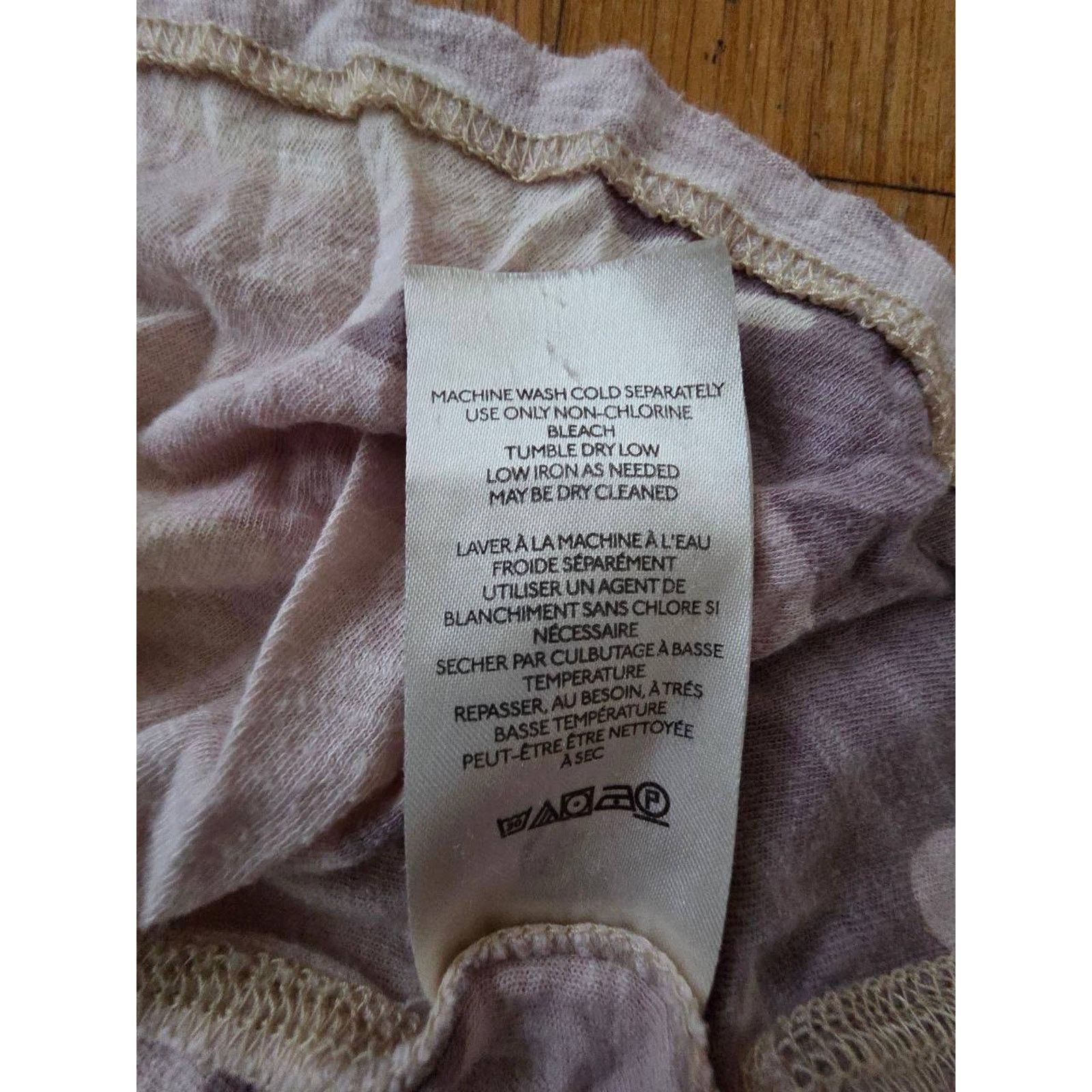 Free People We the Free Women's Camo Maybelle Tee Top Purple XS A001154 Size XS / US 0-2 / IT 36-38 - 4 Thumbnail