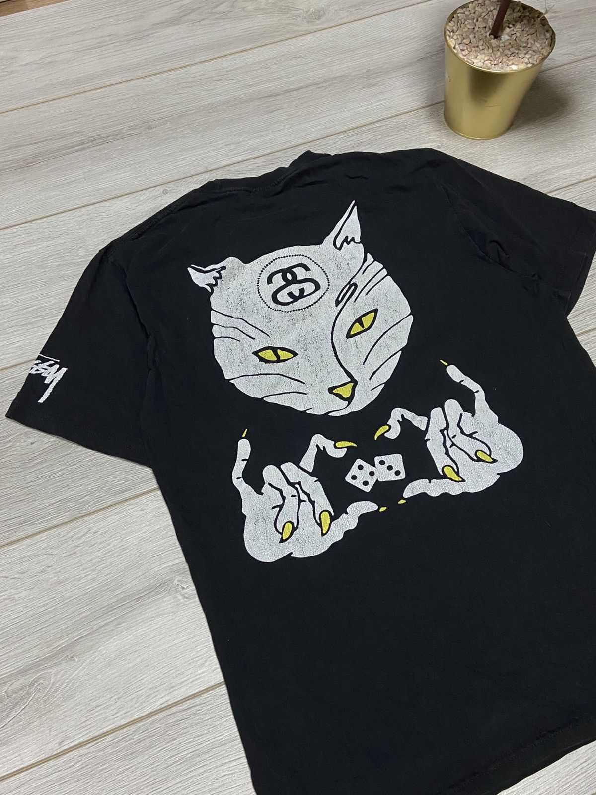 Stussy Stussy cat over print t-shirt Size US M / EU 48-50 / 2 - 8 Thumbnail