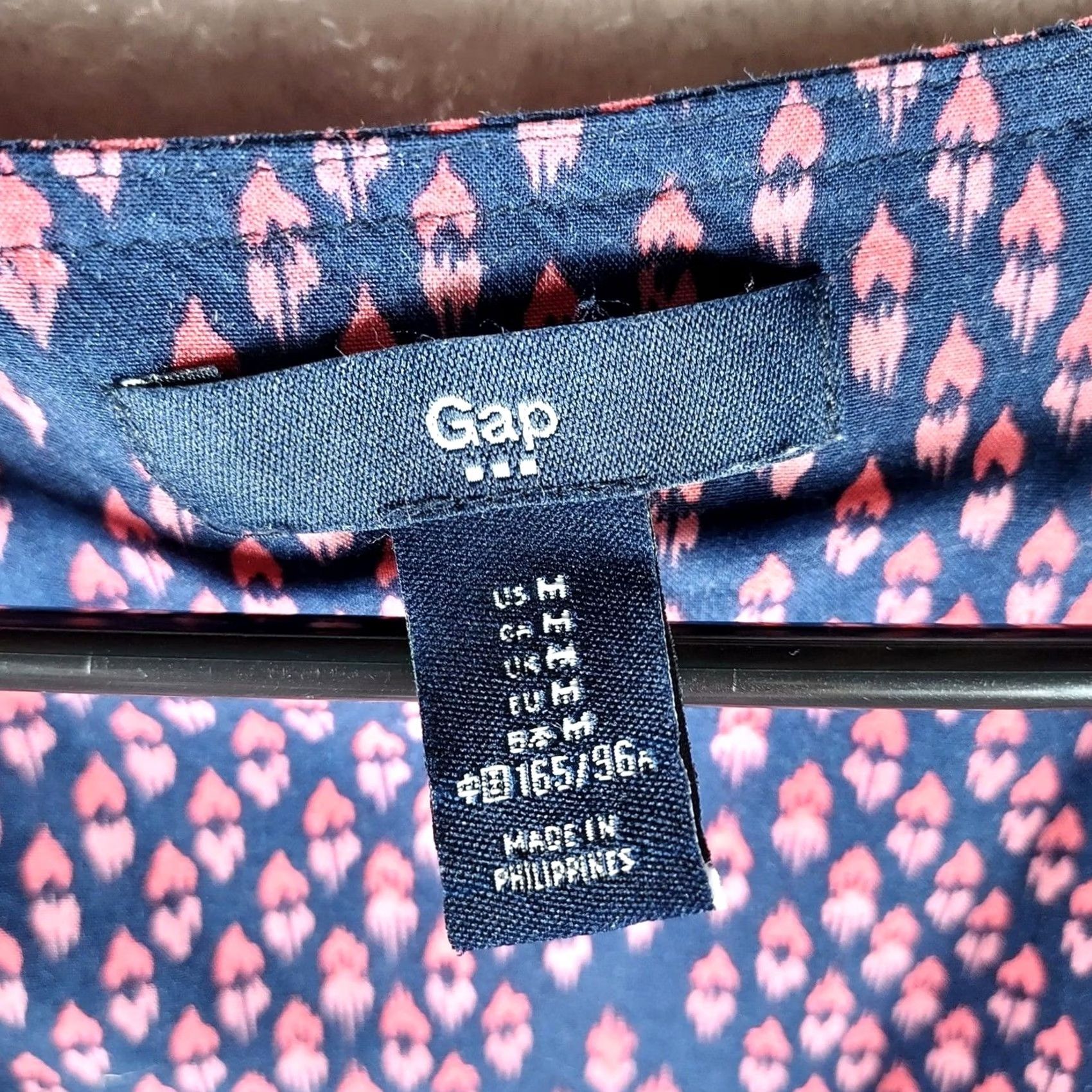 Gap Gap Maxi Dress Women’s Navy Red Sleeveless Chevron Pattern Elastic Waist M Blue Rayon Long Casual Summer Spring Fall Size M / US 6-8 / IT 42-44 - 5 Thumbnail