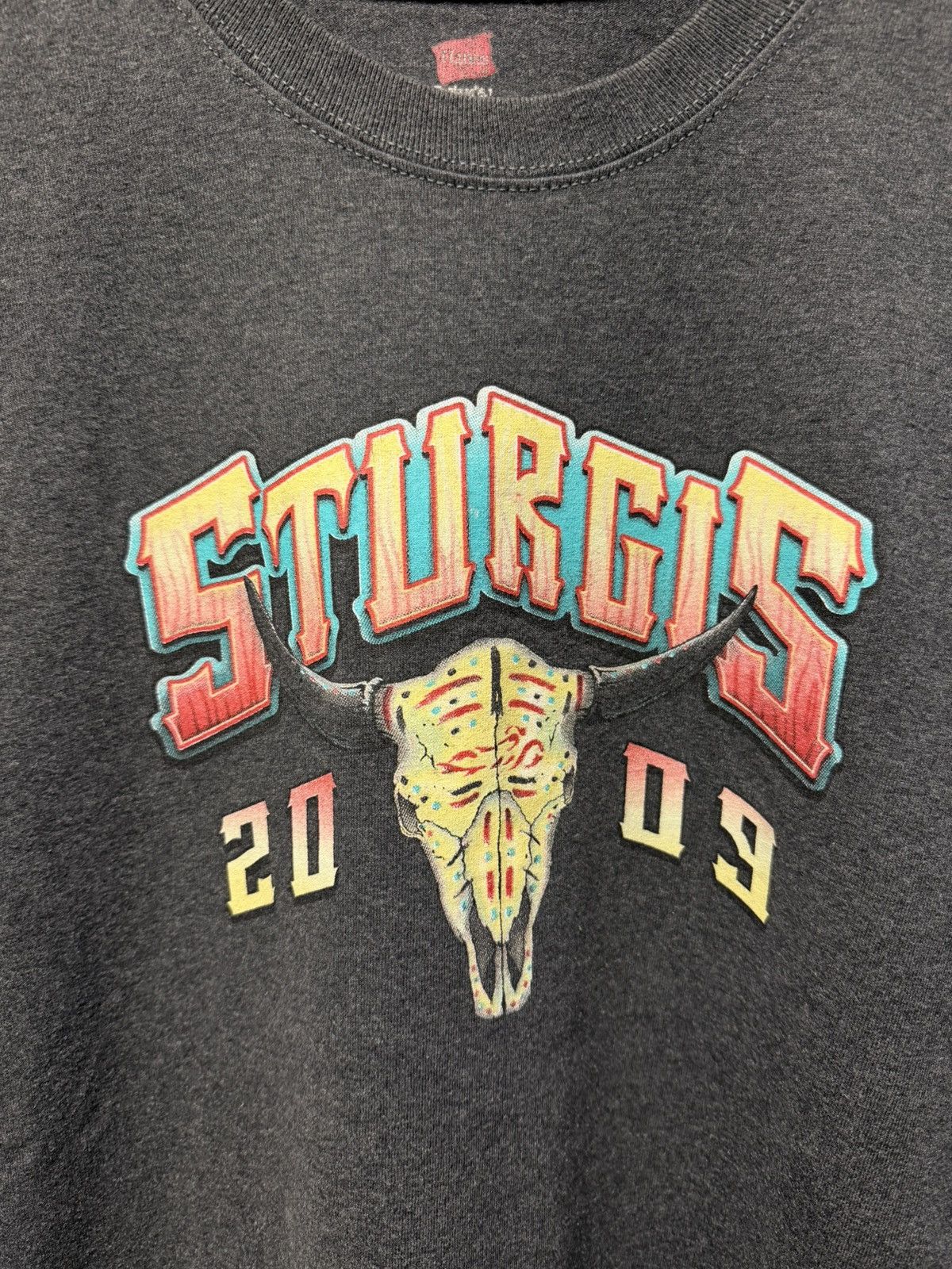 Hanes Grey Sturgis 2009 biker tee size large Size US L / EU 52-54 / 3 - 1 Thumbnail