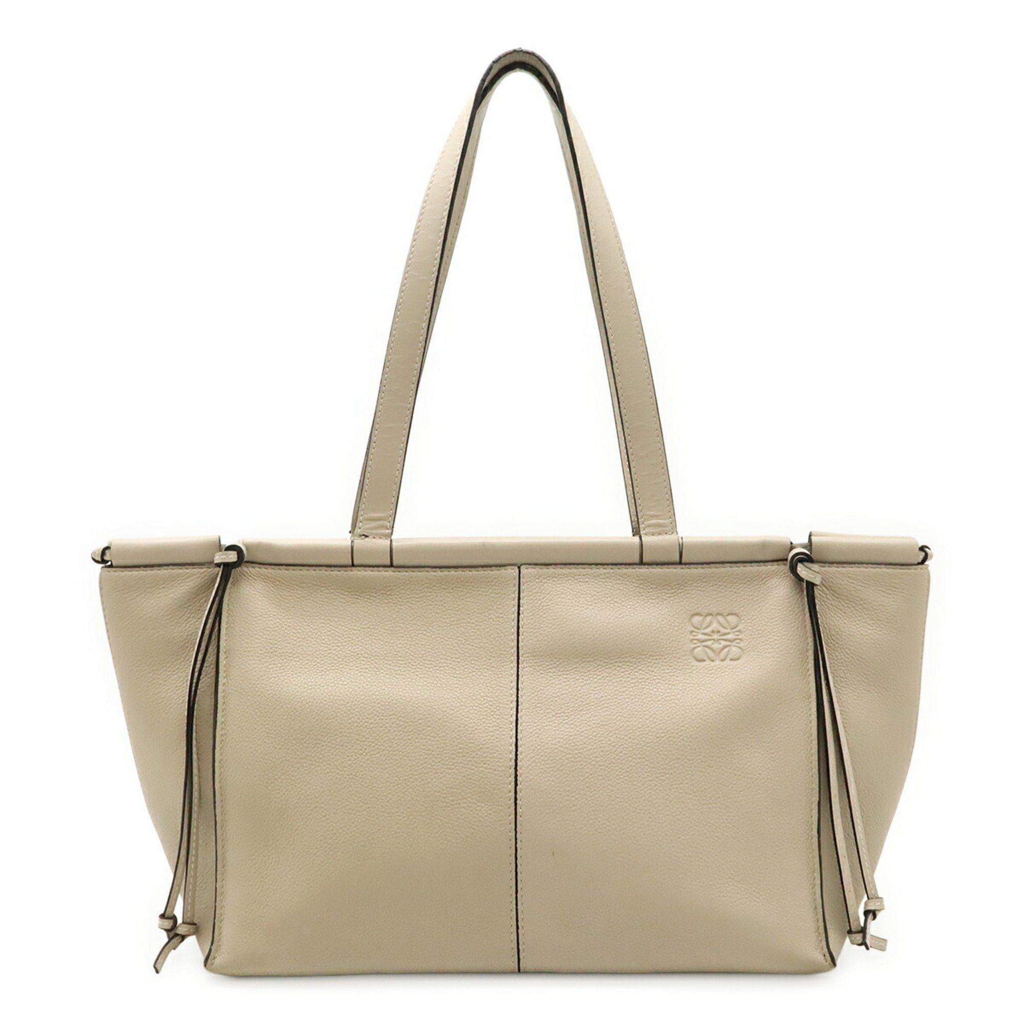 Loewe LOEWE Cushion Tote Small Tote/Shoulder Bag in Light Oat Beige Leather (309.12AA93) Size ONE SIZE - 1 Thumbnail