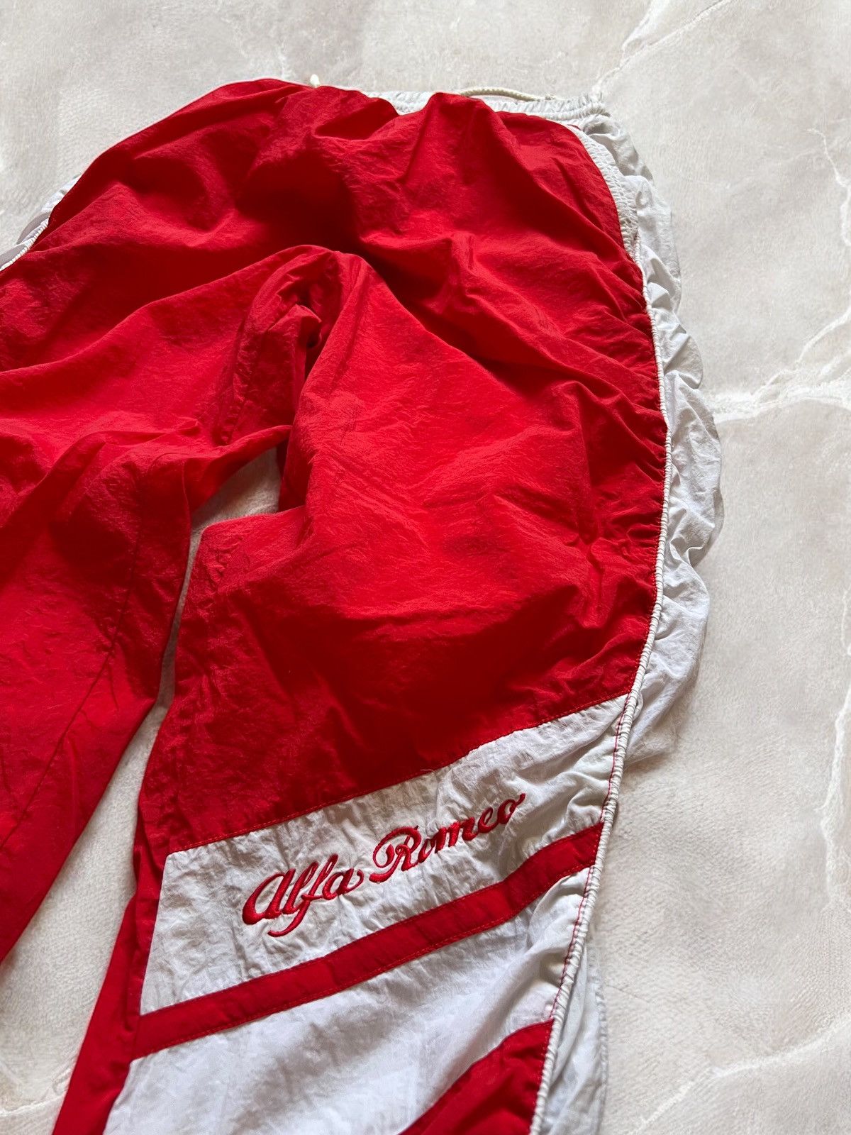 Vintage ALFA ROMEO 90s TRACK SUIT RACING Vintage Nylon pants jacket Size US M / EU 48-50 / 2 - 11 Thumbnail