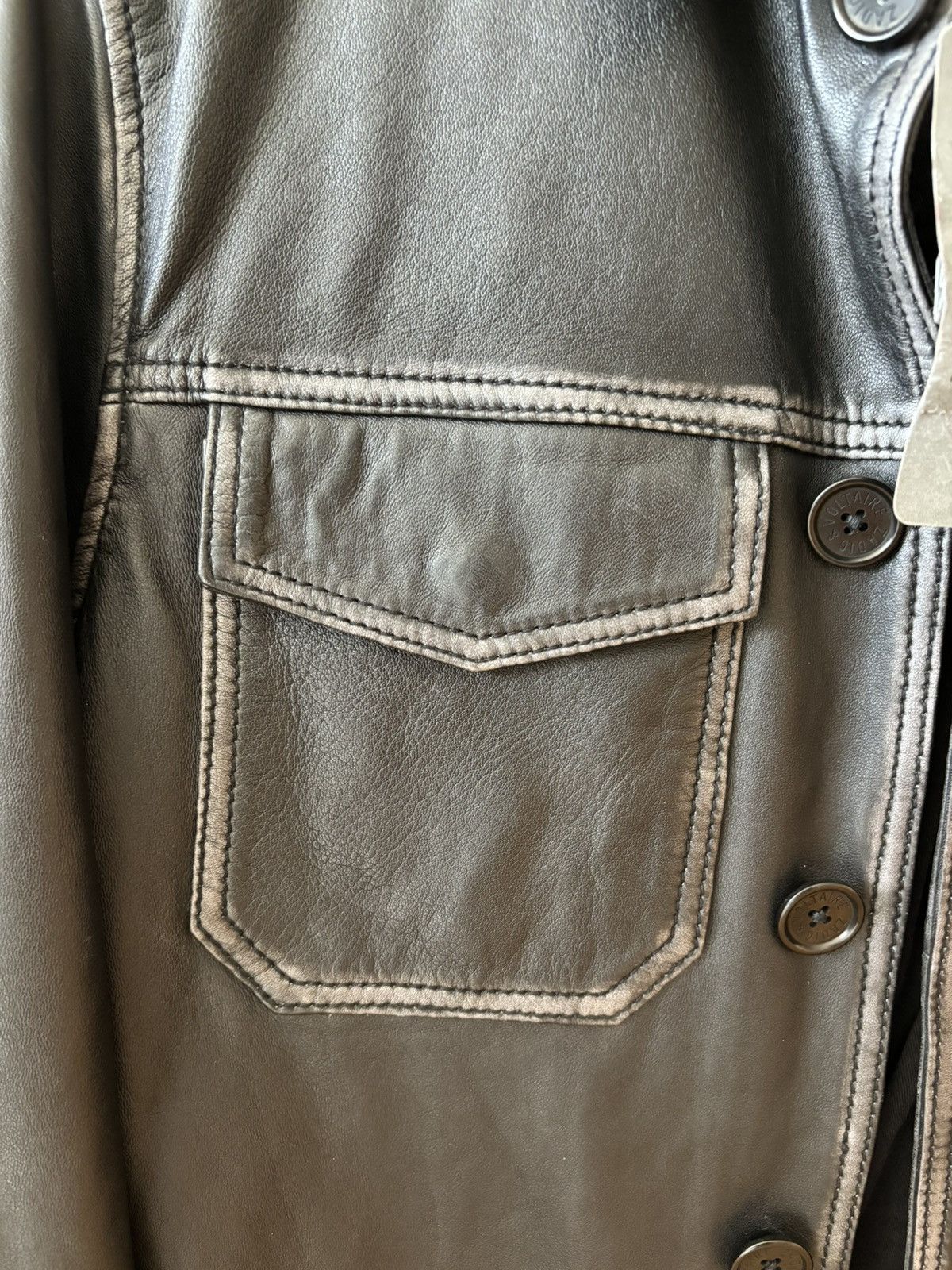 Zadig & Voltaire Zadig & Voltaire Black Vintage Leather Jacket Size XS / US 0-2 / IT 36-38 - 5 Thumbnail
