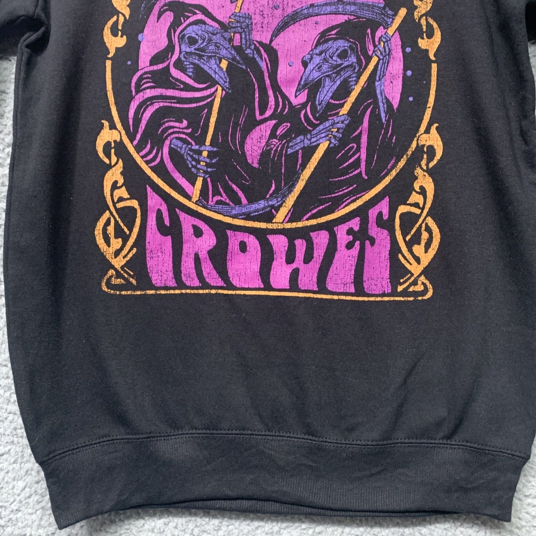 Vintage The Black Crowes Sweatshirt Women’s XS Black Purple Orange Lg Graphic NWT Size XS / US 0-2 / IT 36-38 - 3 Thumbnail