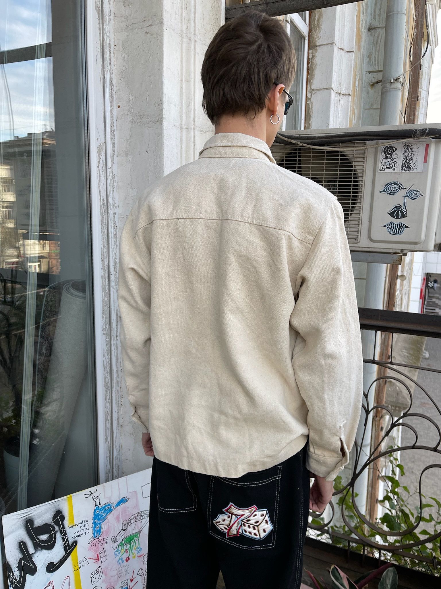 Vintage Vintage 90s Hemp Weed Logo work chore Jacket Size US M / EU 48-50 / 2 - 8 Thumbnail