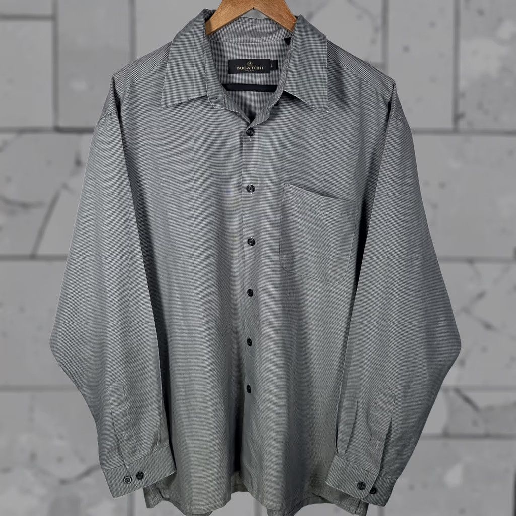 BUGATCHI Bugatchi Uomo Shirt Mens Size L Gray Longsleeve Button Up Size US L / EU 52-54 / 3 - 1 Thumbnail