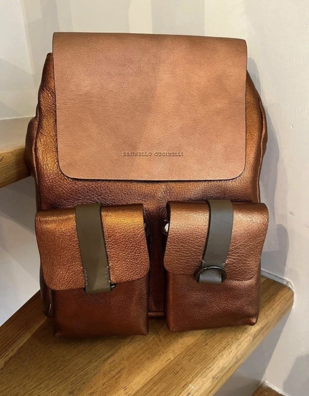 Brunello Cucinelli Brunello Cucinelli Leather Backpack Size ONE SIZE - 1 Thumbnail