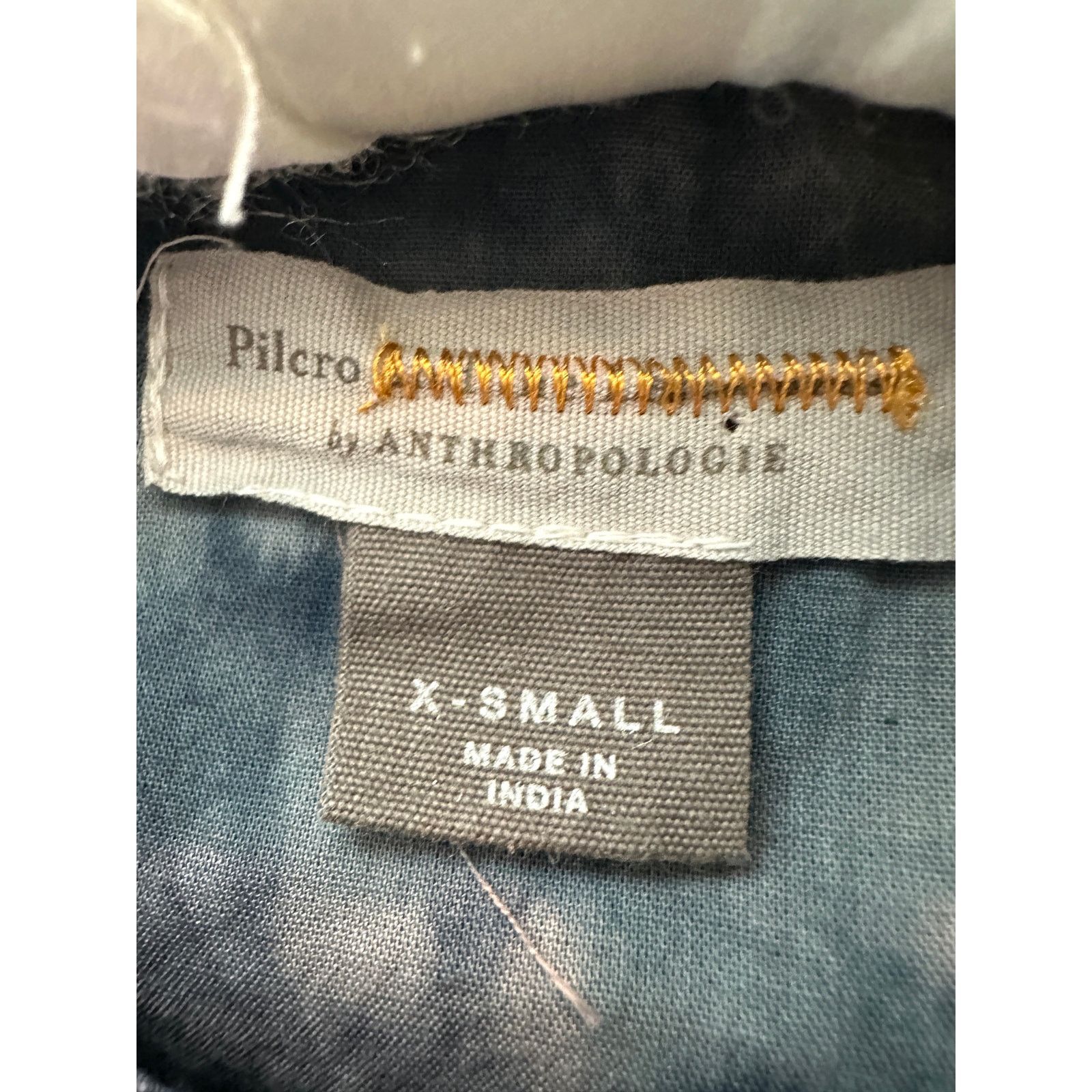 Anthropologie ANTHROPOLOGIE Cate Classic Blue Tie Dye Button Down Shirt Size XS / US 0-2 / IT 36-38 - 5 Thumbnail