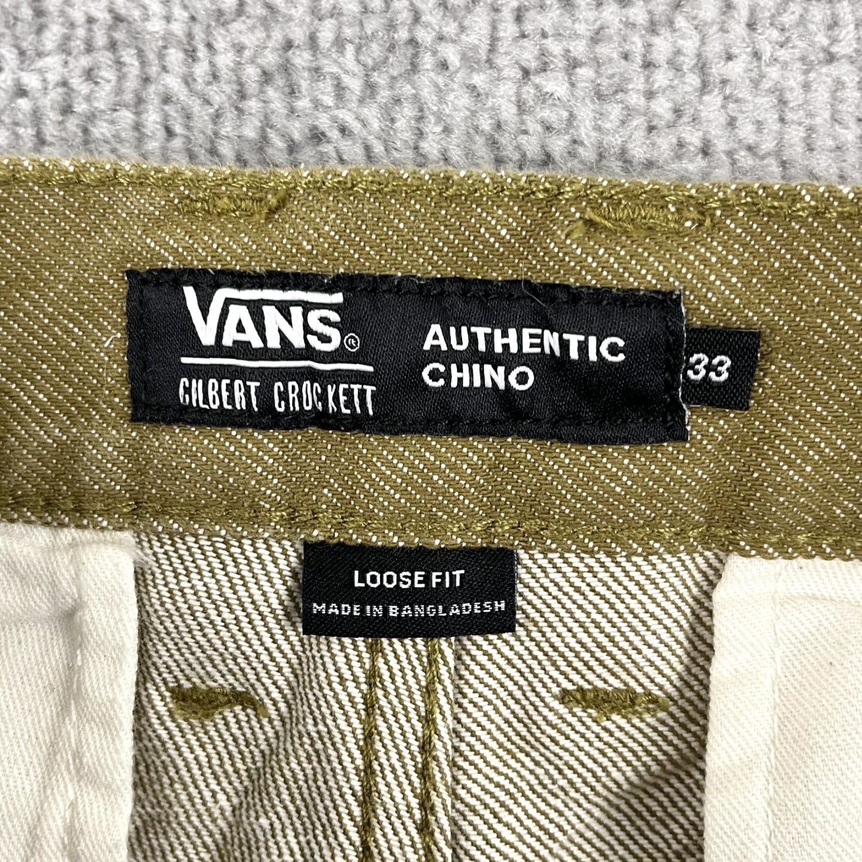 Vans VANS Gilbert Crockett Pants Men's 33x30 Chino Straight Fit Brown Skateboarding Casual Size US 33 - 4 Thumbnail