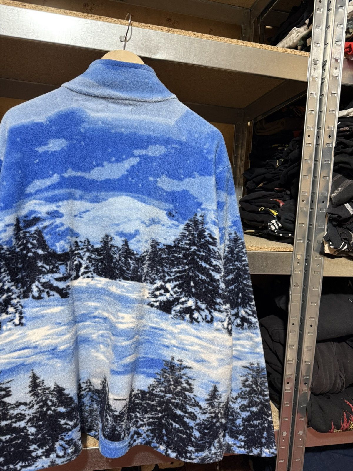 Vintage 1990’s Atlas For Men Wolf Print Zip Fleece Pullover Y2K Hype Size US XXL / EU 58 / 5 - 6 Thumbnail