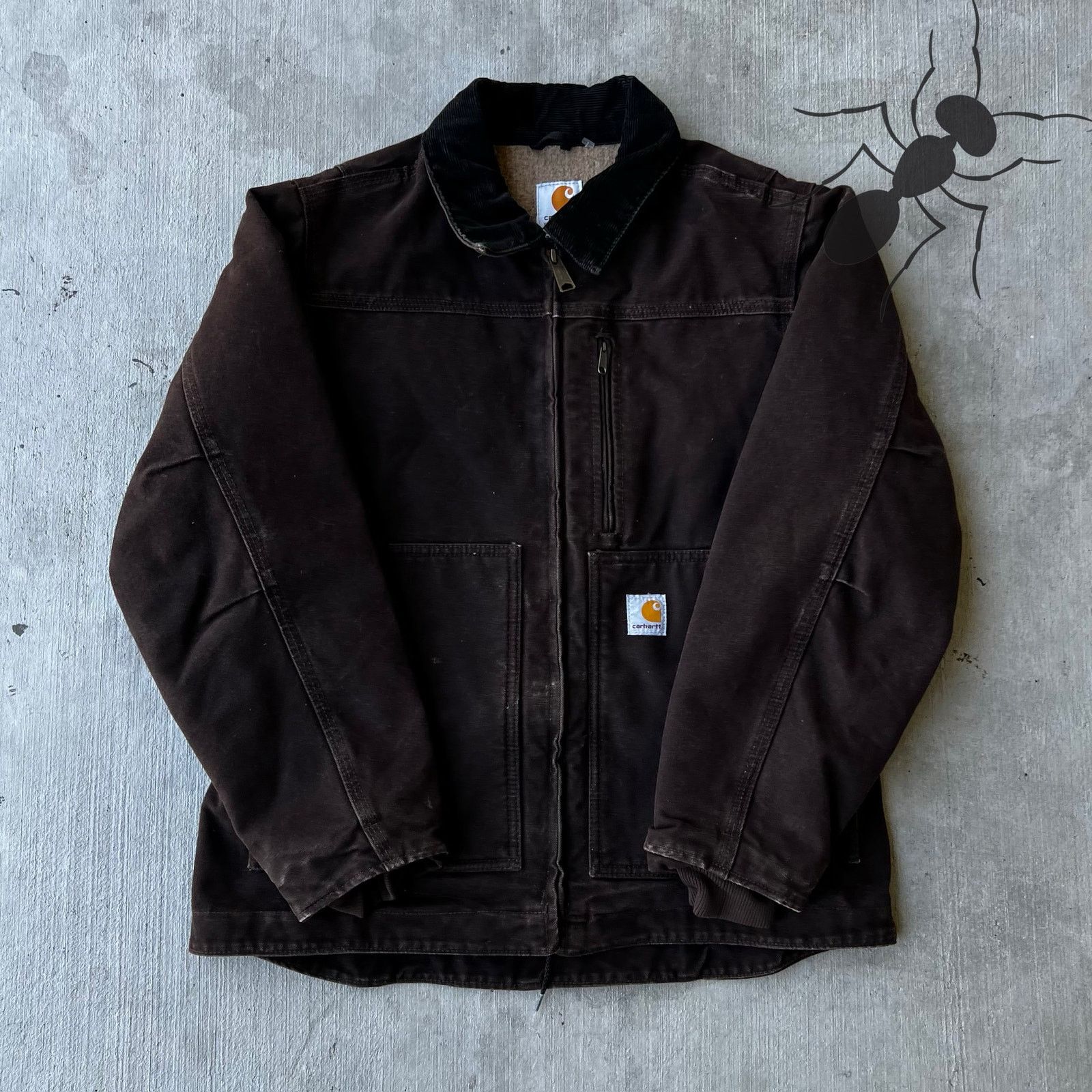 Carhartt × Vintage Carhartt WOMENS WC061 DKB brown work wear jacket Size US S / EU 44-46 / 1 - 1 Thumbnail