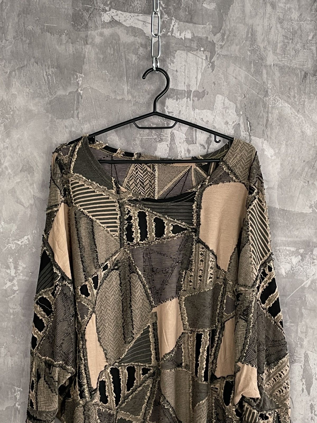 Vintage Japanese Brand Y2K Glamour Patchwork Sweater Size M / US 6-8 / IT 42-44 - 2 Thumbnail