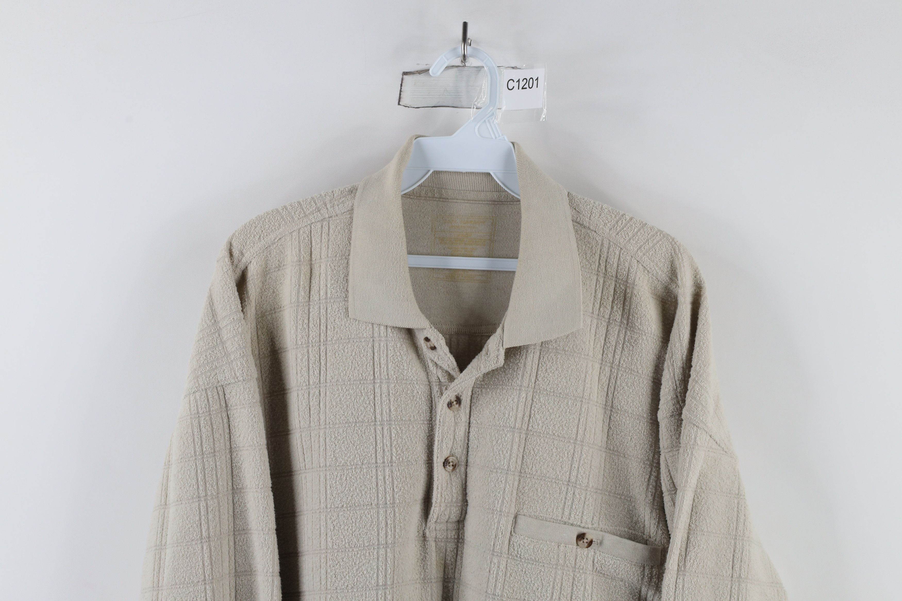 Vintage Vintage 90s Streetwear Fleece Collared Pullover Sweater Size US L / EU 52-54 / 3 - 2 Thumbnail