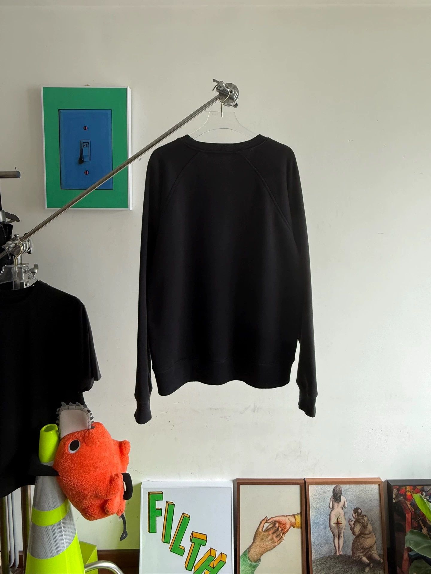 Acne Studios Acne Studios Black Crewneck Sweatshirt M Size US M / EU 48-50 / 2 - 2 Thumbnail