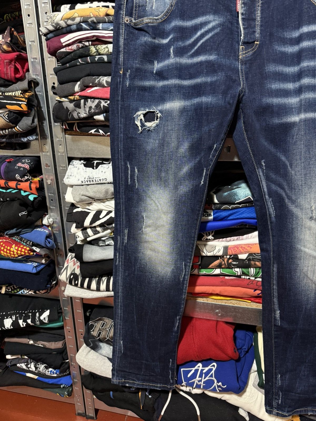 Dsquared2 Rare Luxury Dsquared2 Distressed Denim Navy Jeans Size 54 Size US 38 / EU 54 - 7 Thumbnail
