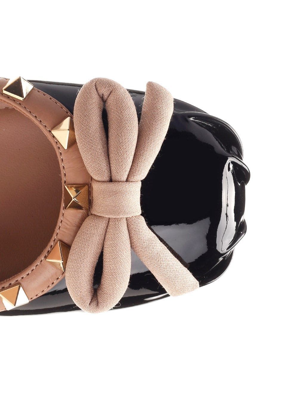 Valentino o1s22i1n0924 Rockstud Patent Leather Ballerina Flats Size US 9 / IT 39 - 4 Thumbnail
