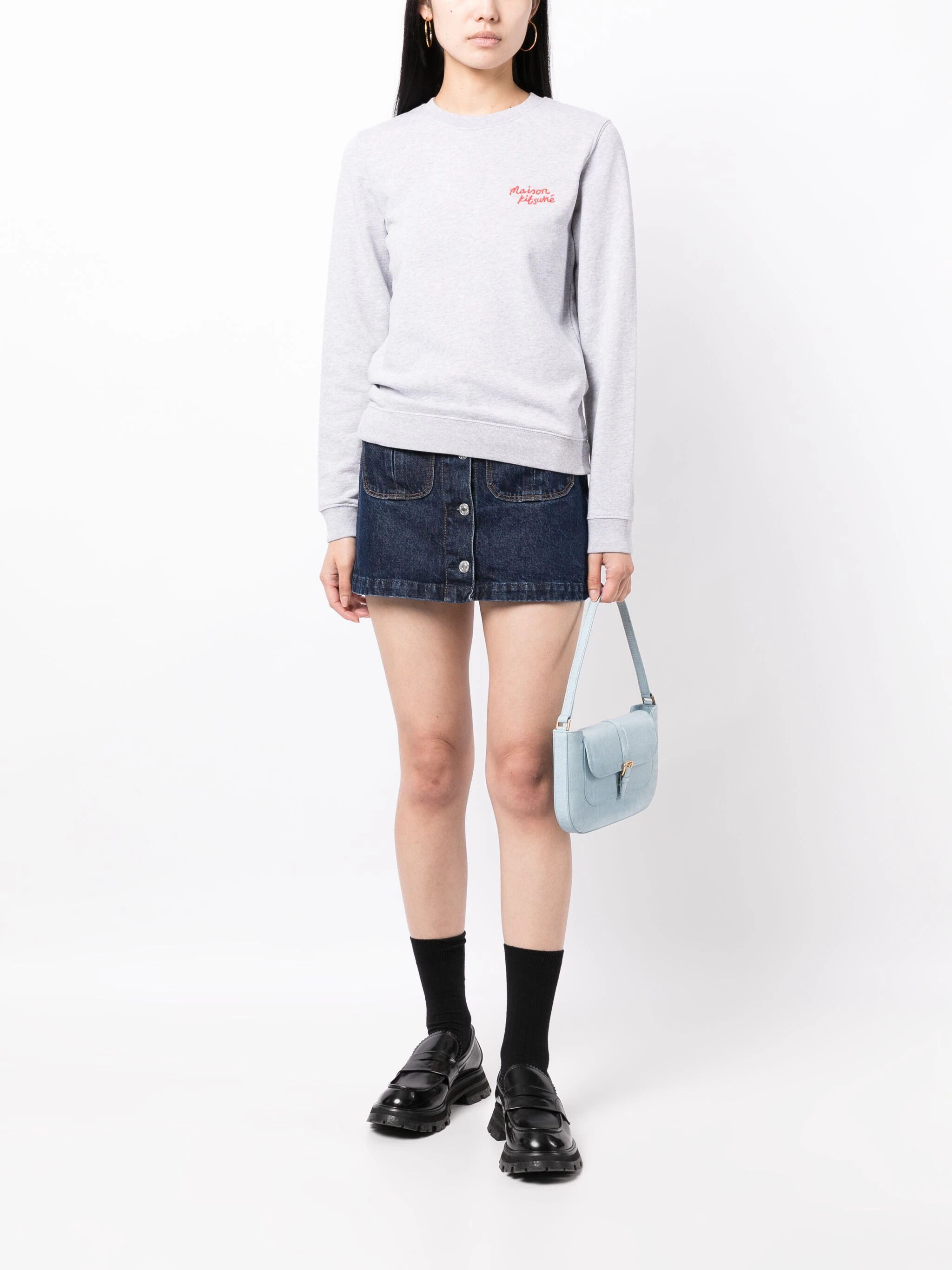 Maison Kitsune o1s22i1n0724 Crewneck Sweatshirt in Grey Size M / US 6-8 / IT 42-44 - 2 Thumbnail