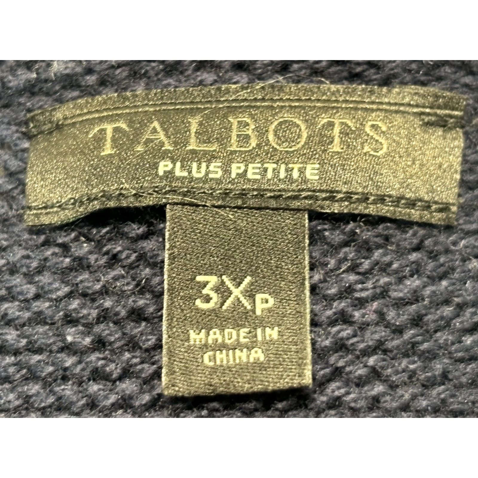 Talbots Talbots Knit Cardigan Sweater 3XP Petites Navy Striped Open Front Women Knit Cotton Blend Long Sleeve Cardigan Mens? Size XXL / US 16-18 / IT 52-54 - 6 Thumbnail