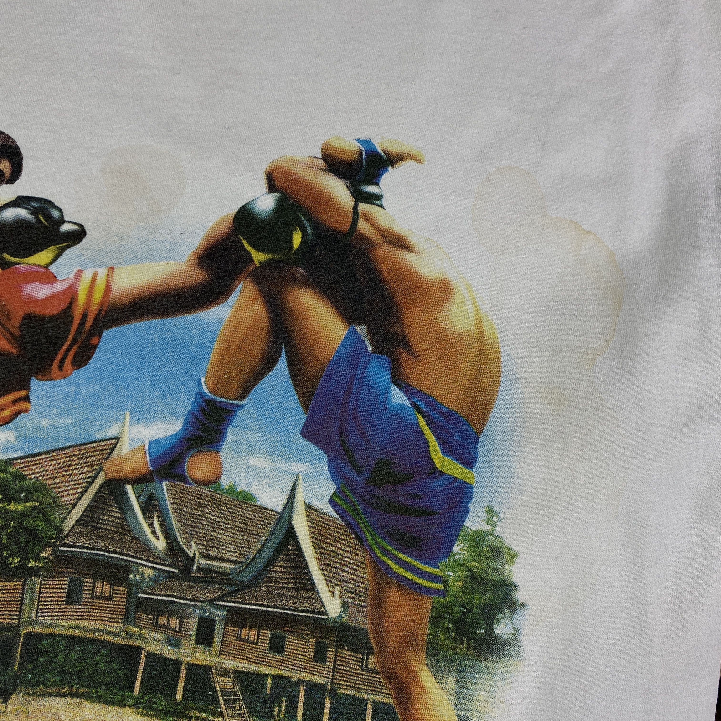 Vintage Mens Vintage T-Shirt Thailand Thai Boxing Size XL Size US XL / EU 56 / 4 - 4 Thumbnail