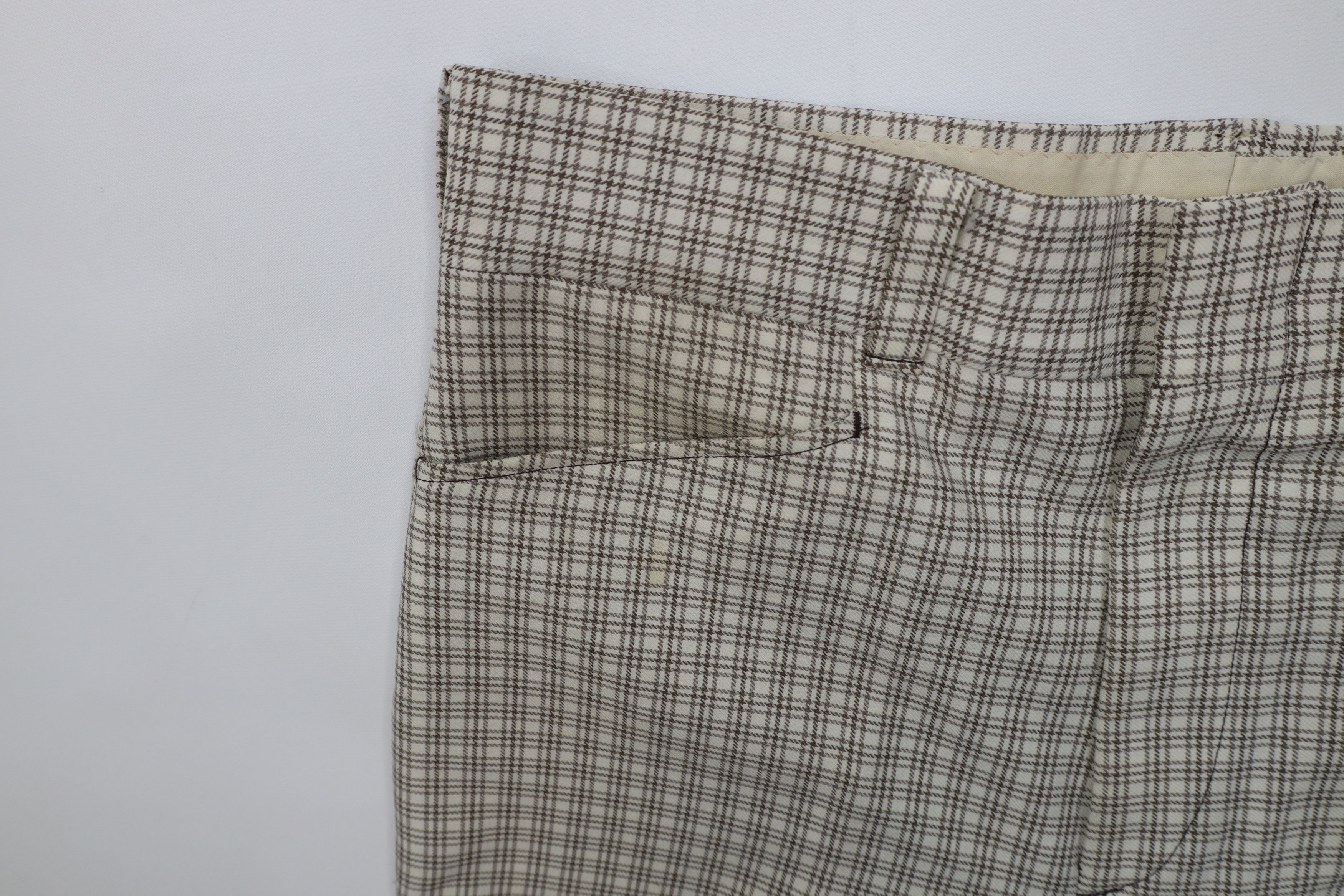 Vintage Vintage 70s Streetwear Flared Wide Leg Chino Pants Plaid USA Size US 36 / EU 52 - 6 Thumbnail