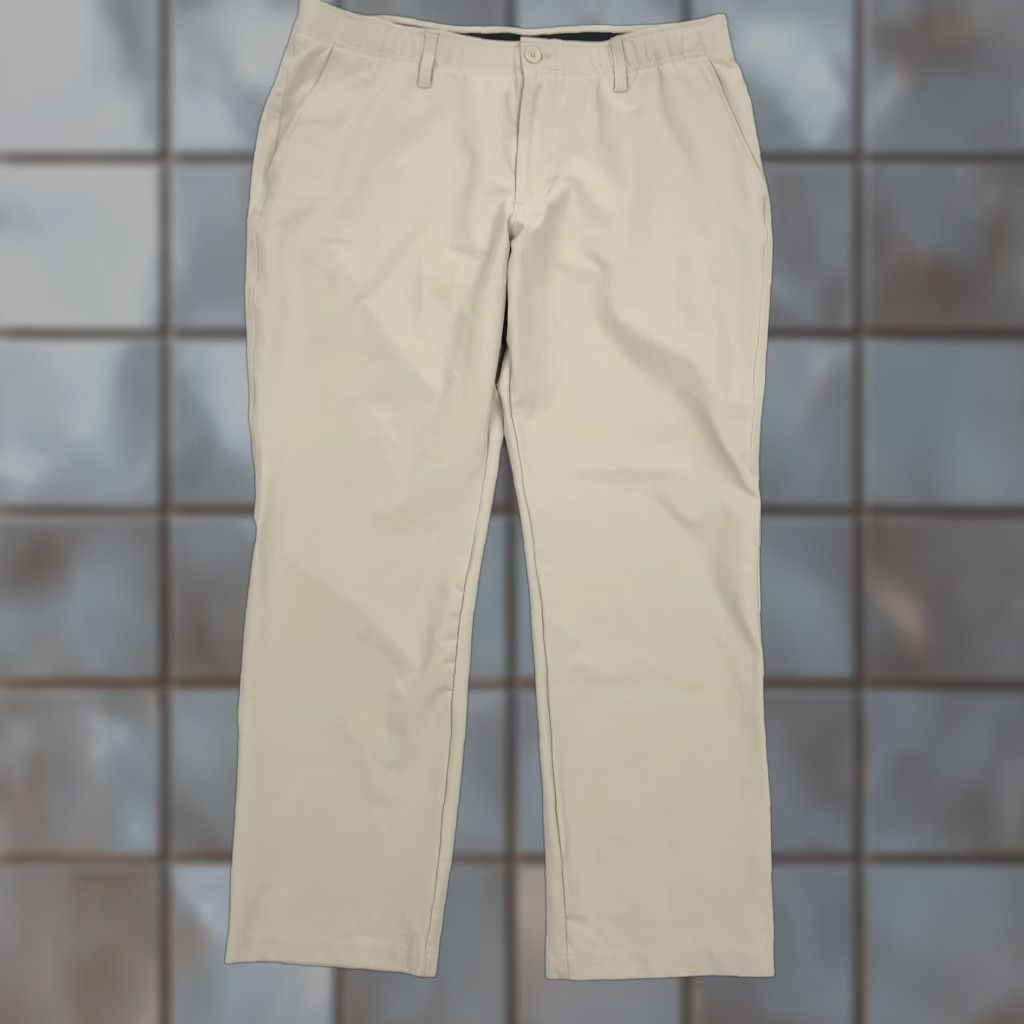 Under Armour Under Armour Men's Performance Golf Pants Khaki Tan 40x30 Regular Straight Leg Pants Mens Golf Pants Slant Pocket Logo Breathable Moisture Wicking Size US 40 / EU 56 - 1 Thumbnail