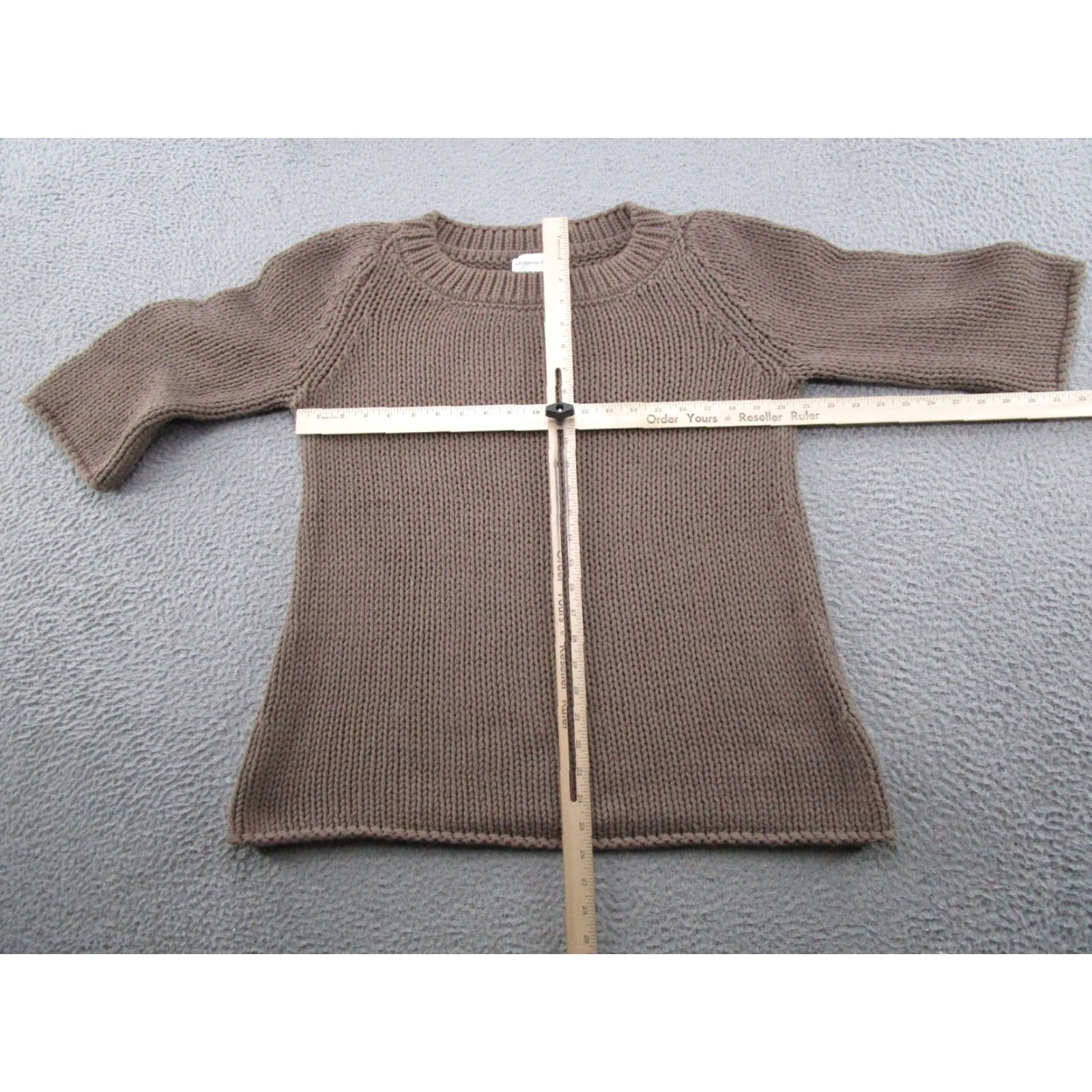 Soft Surroundings Soft Surroundings Pullover Sweater Women PM Petite M 3/4 Sleeve Knit Solid Brown Winter Fall Spring Casual Knits Womens Pullover Size Petite M PM Size M / US 6-8 / IT 42-44 - 3 Thumbnail