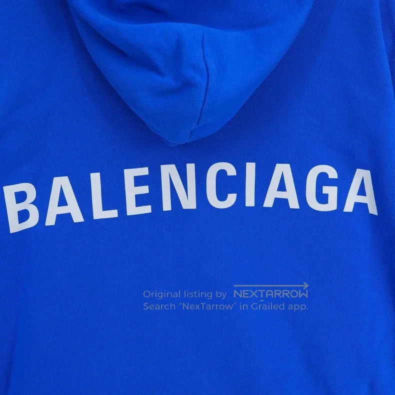 Balenciaga Balenciaga Blue back letter hoodie sweater Size US M / EU 48-50 / 2 - 3 Thumbnail