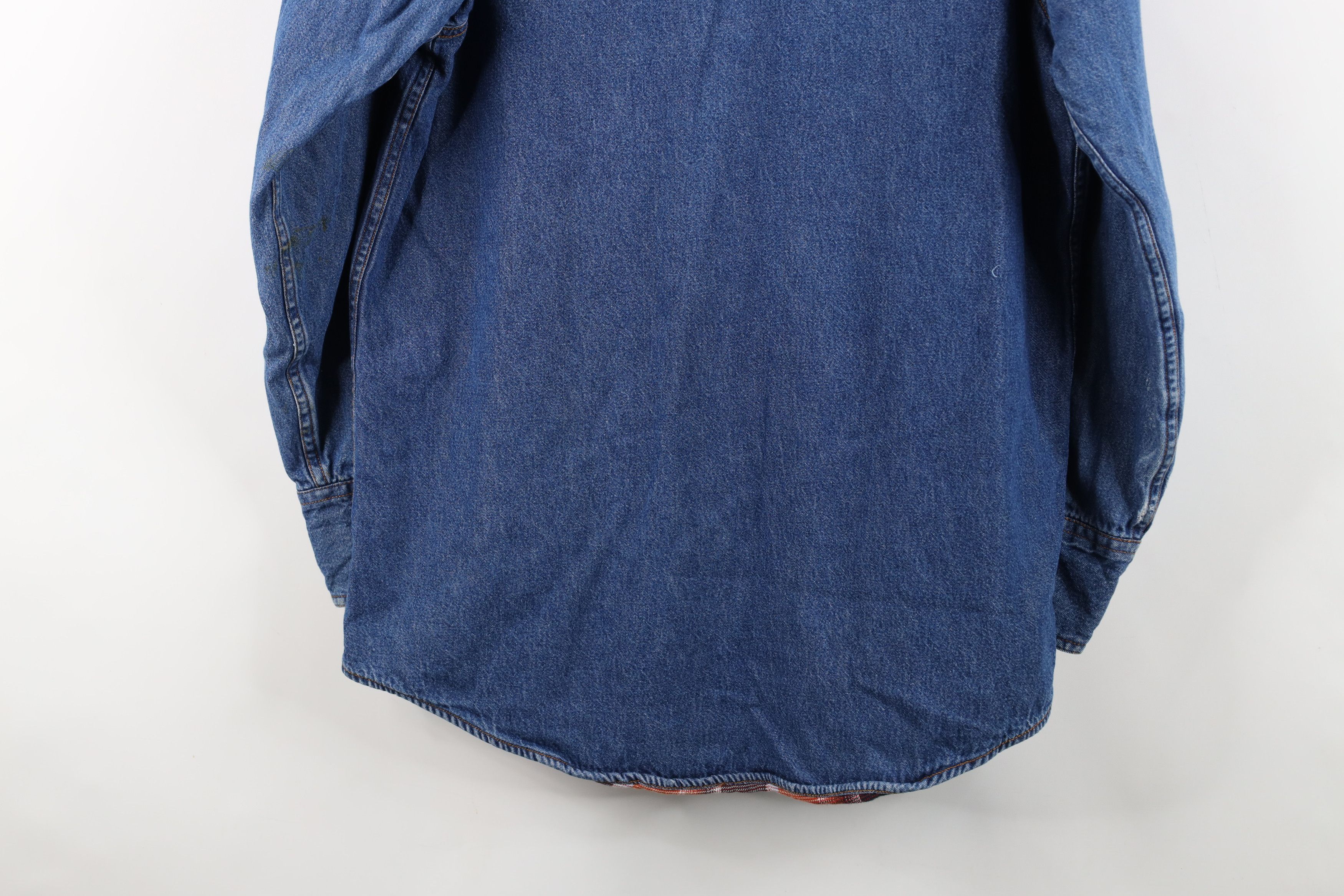 Vintage Vintage 90s Streetwear Lined Denim Western Shirt Jacket Jac Size US M / EU 48-50 / 2 - 16 Thumbnail
