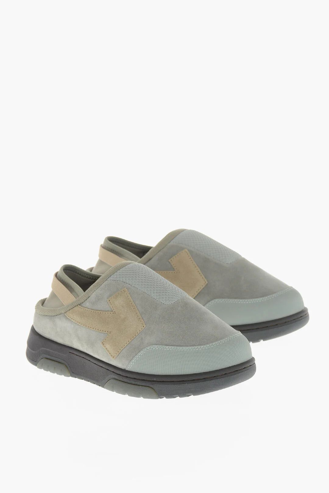 Off-White og1mm0426 Fabric & Suede Mules in Grey Size US 8 / EU 41 - 3 Thumbnail