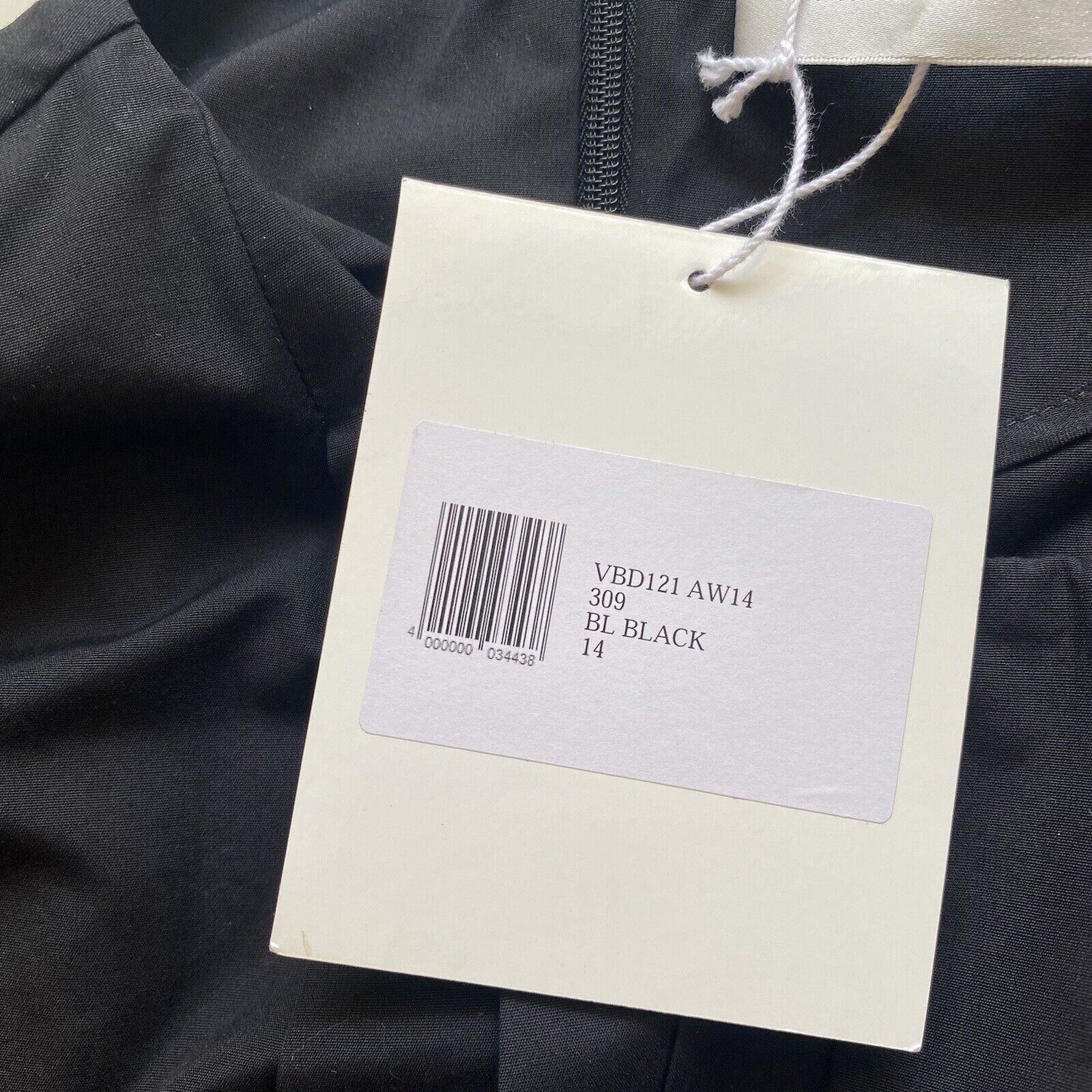 Victoria Beckham Victoria Beckham Womens Dress Black Front Pleated Short Slee Size XL / US 12-14 / IT 48-50 - 2 Thumbnail