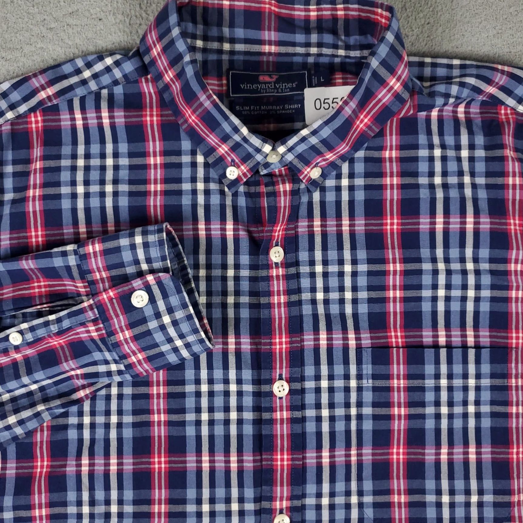 Vineyard Vines Vineyard Vines Shirt Men Large Blue Plaid Button-Up Long Sleeve Cotton Casual Preppy Classic Mens Size US L / EU 52-54 / 3 - 2 Thumbnail