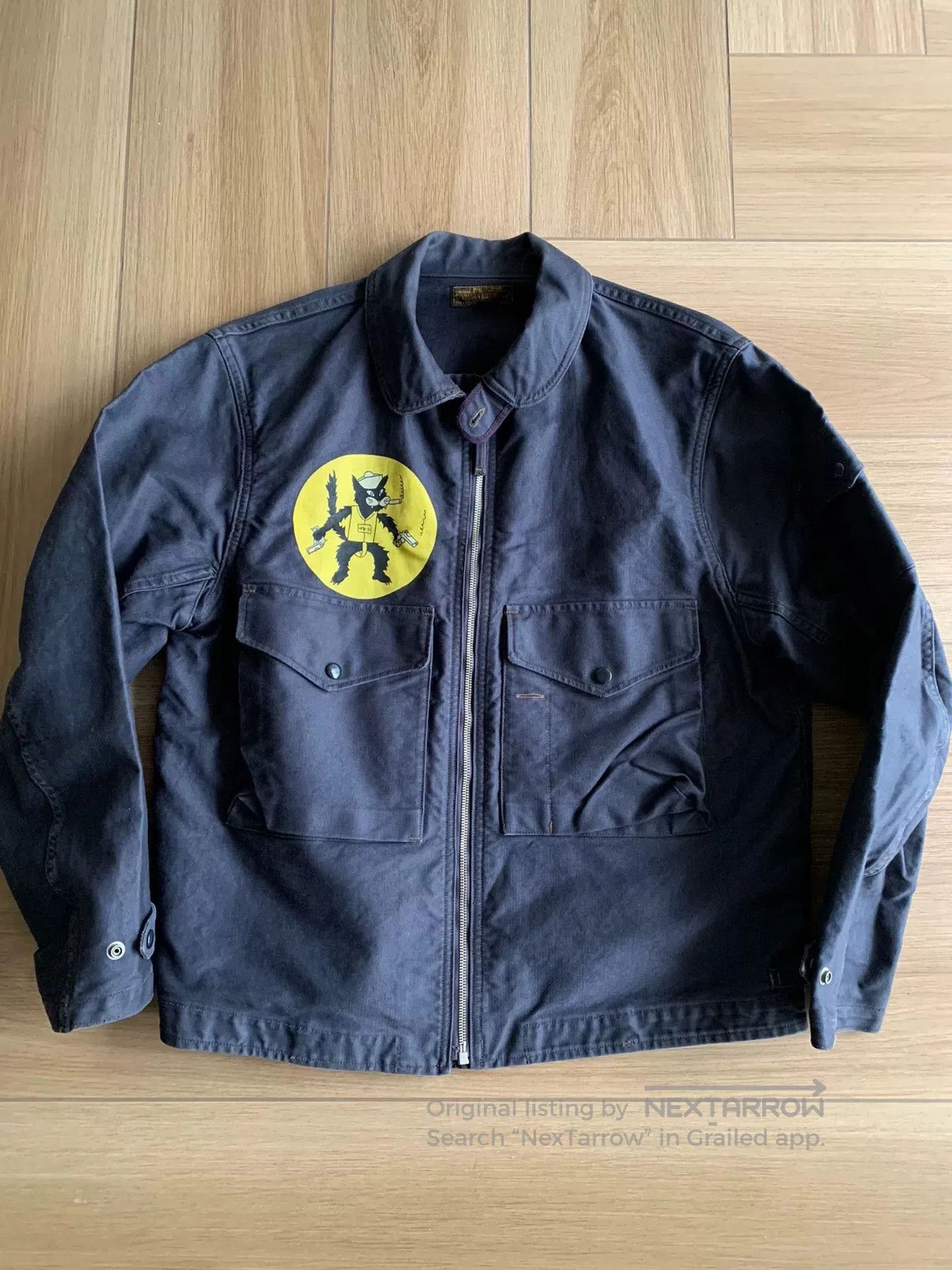 Freewheelers freewheelers black cat flight jacket. Size US L / EU 52-54 / 3 - 1 Thumbnail