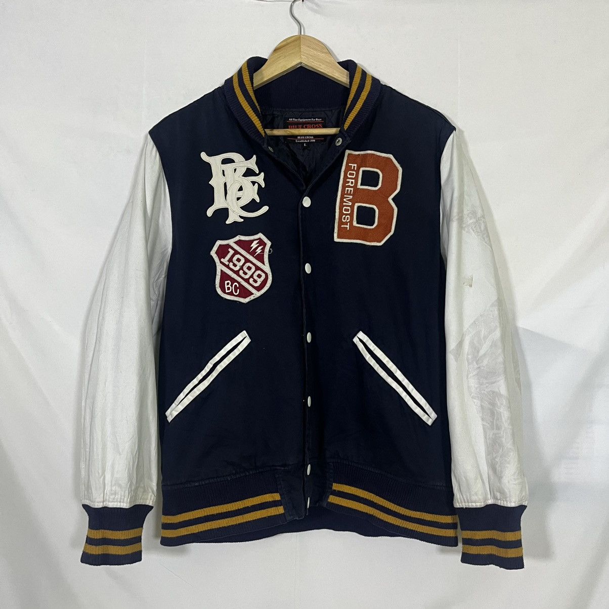 Vintage VTG BLUE CROSS CLASSIC VARSITY LETTERMAN Size US L / EU 52-54 / 3 - 1 Thumbnail